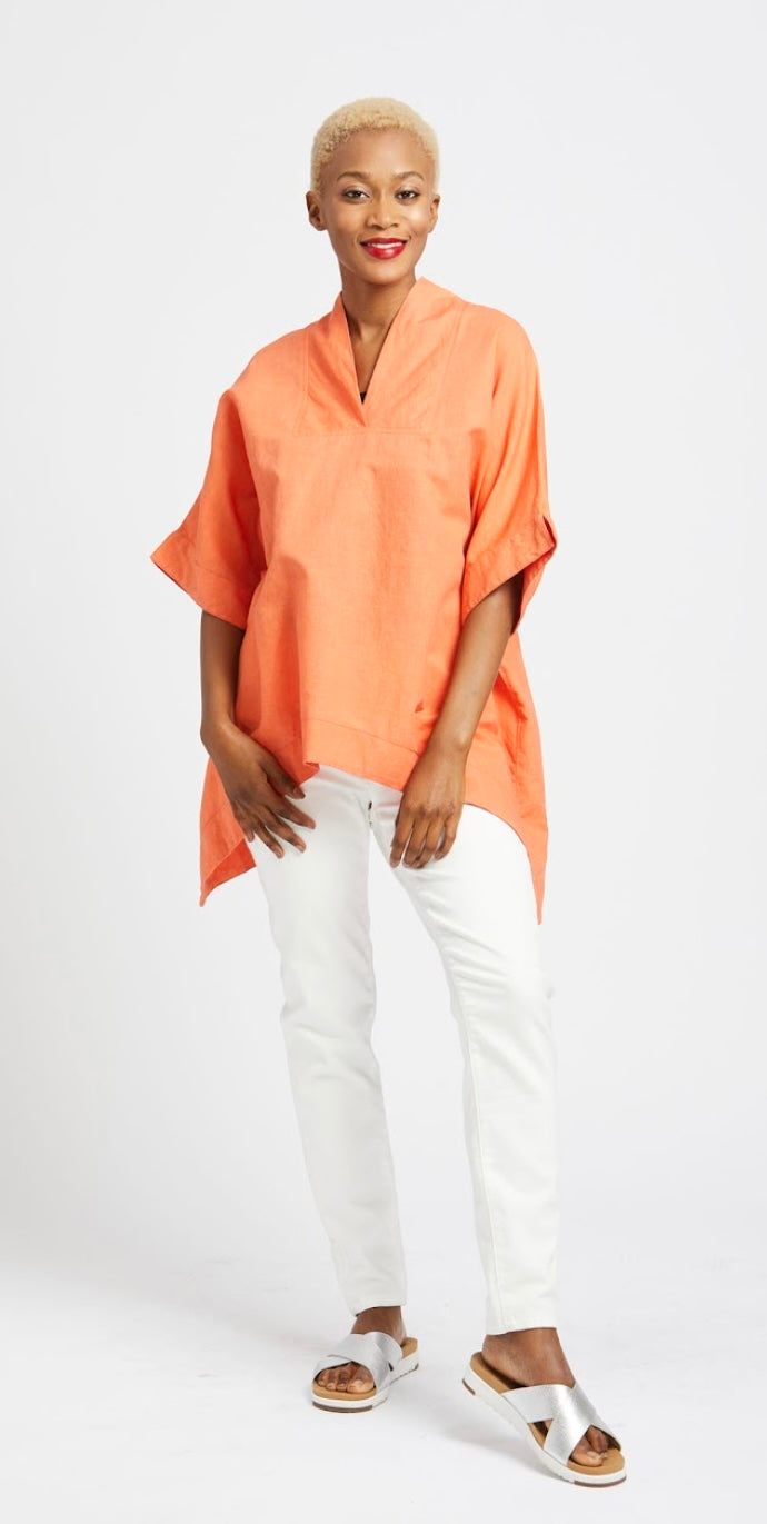 MSquare ~ Fleur Shirt - Vivid Orange