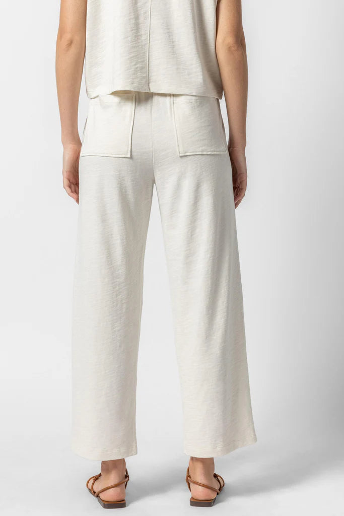 Lilla P. ~ Cropped Pull On Pant - Ecru