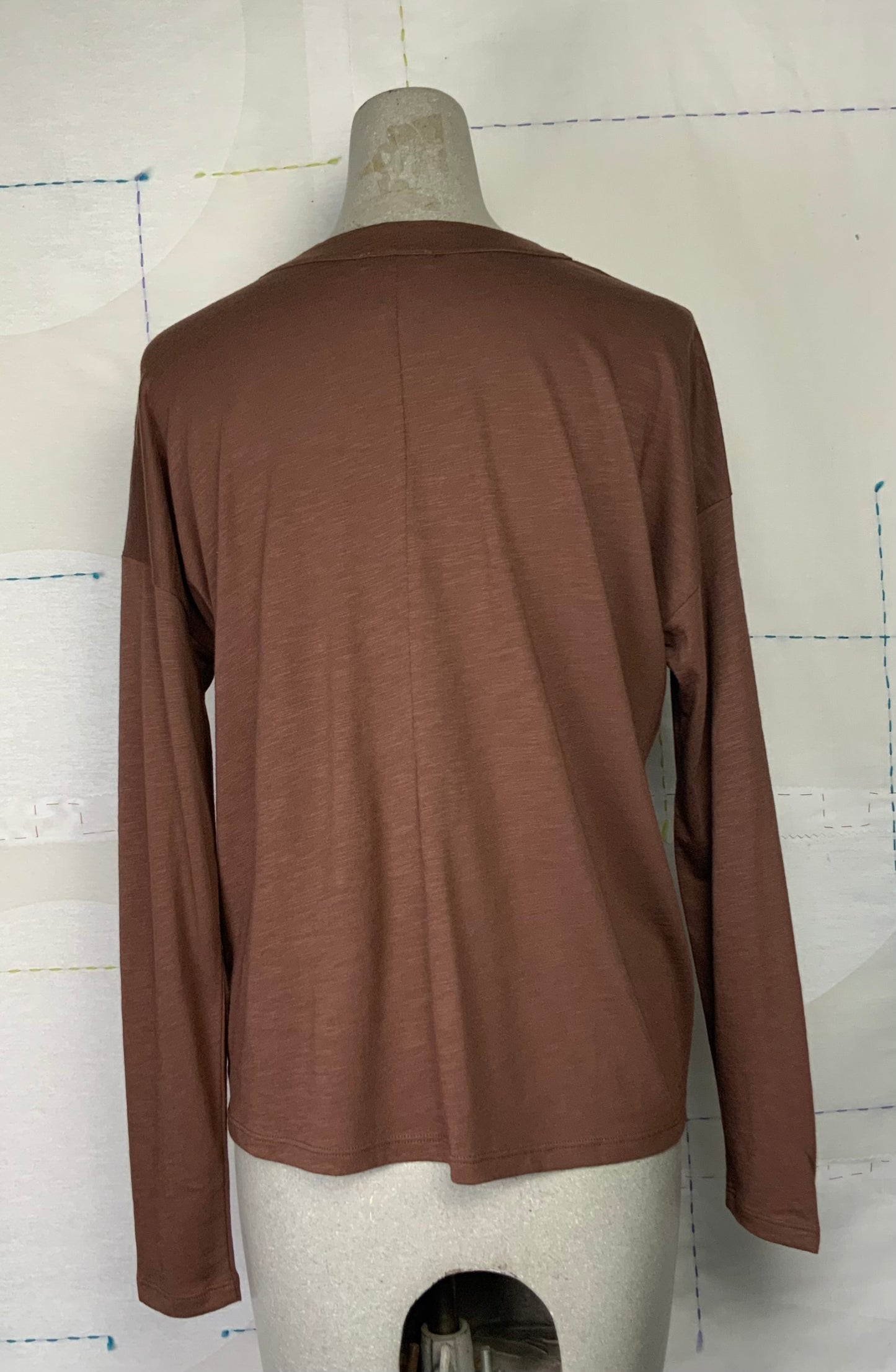 Lilla P. ~ Drop Shoulder V-Neck - Java