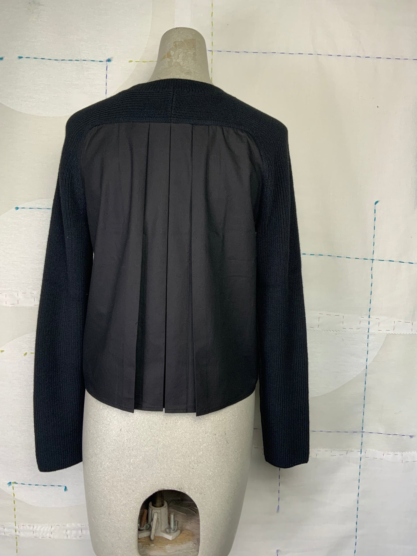 Lilla P. ~ Mixed Media Raglan Sweater - Black
