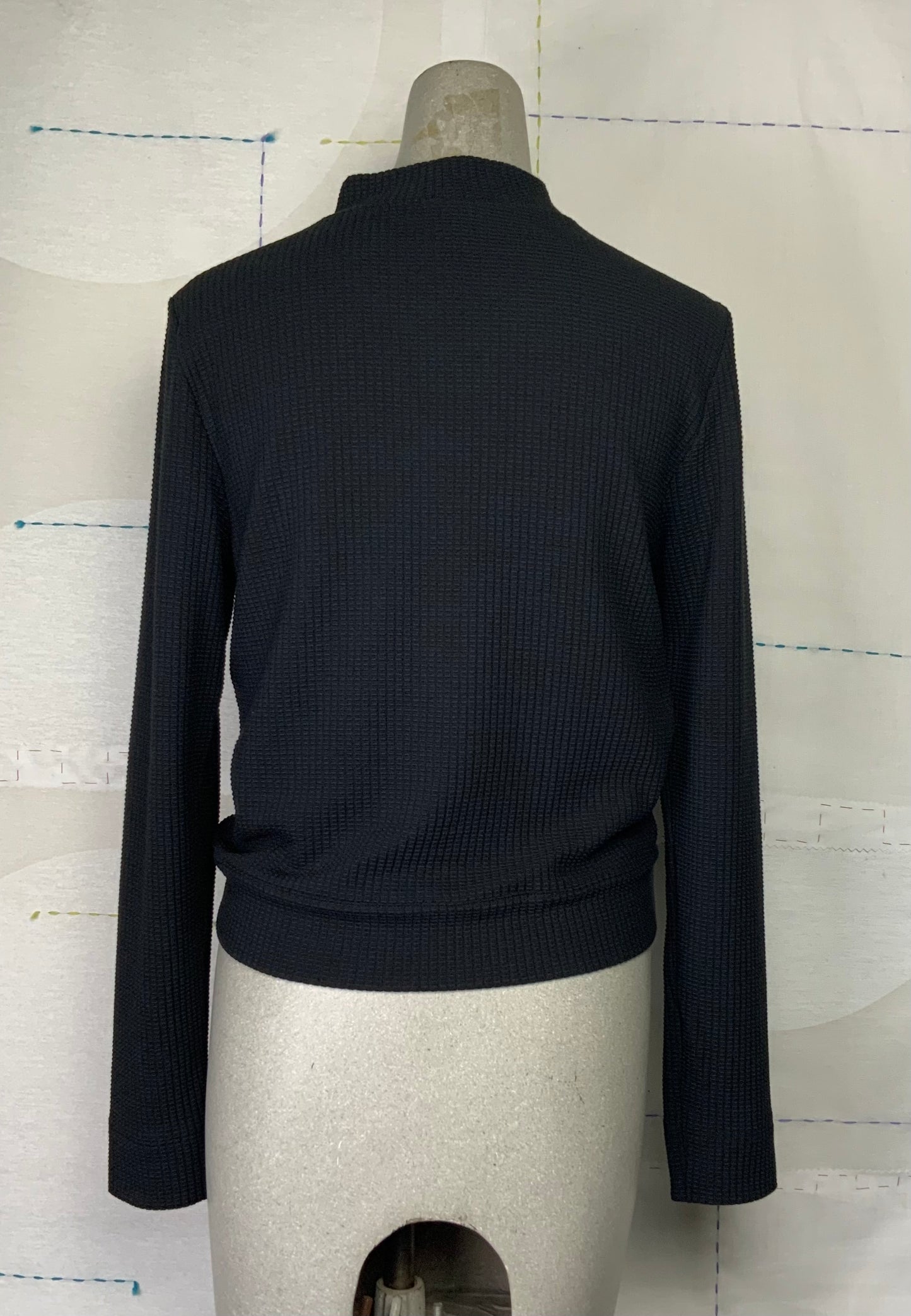 Lilla P. ~ Tie Waist Mock Neck - Black