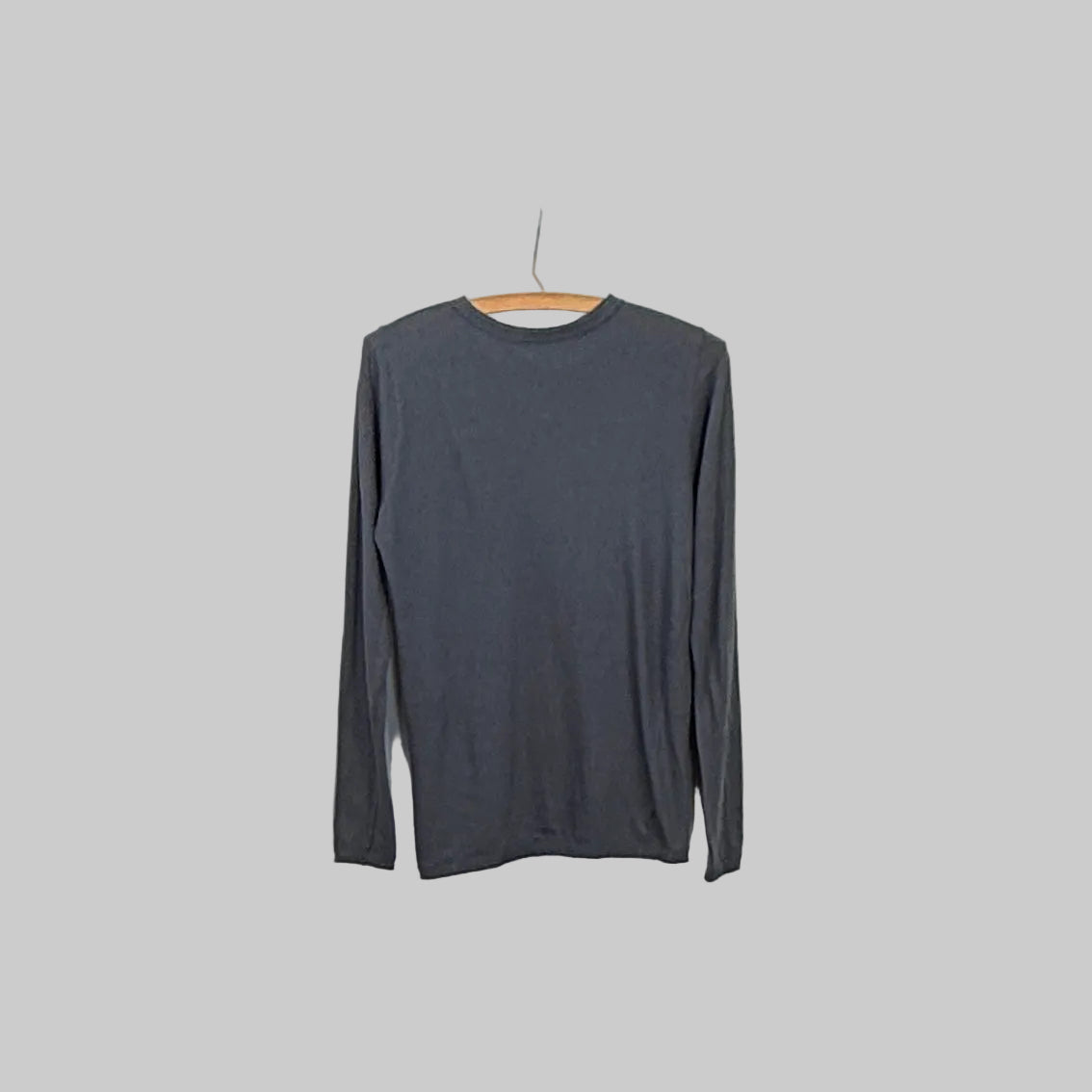 Pas de Calais ~ Cotton Wool Jersey Rib Mix Crewneck - Gray