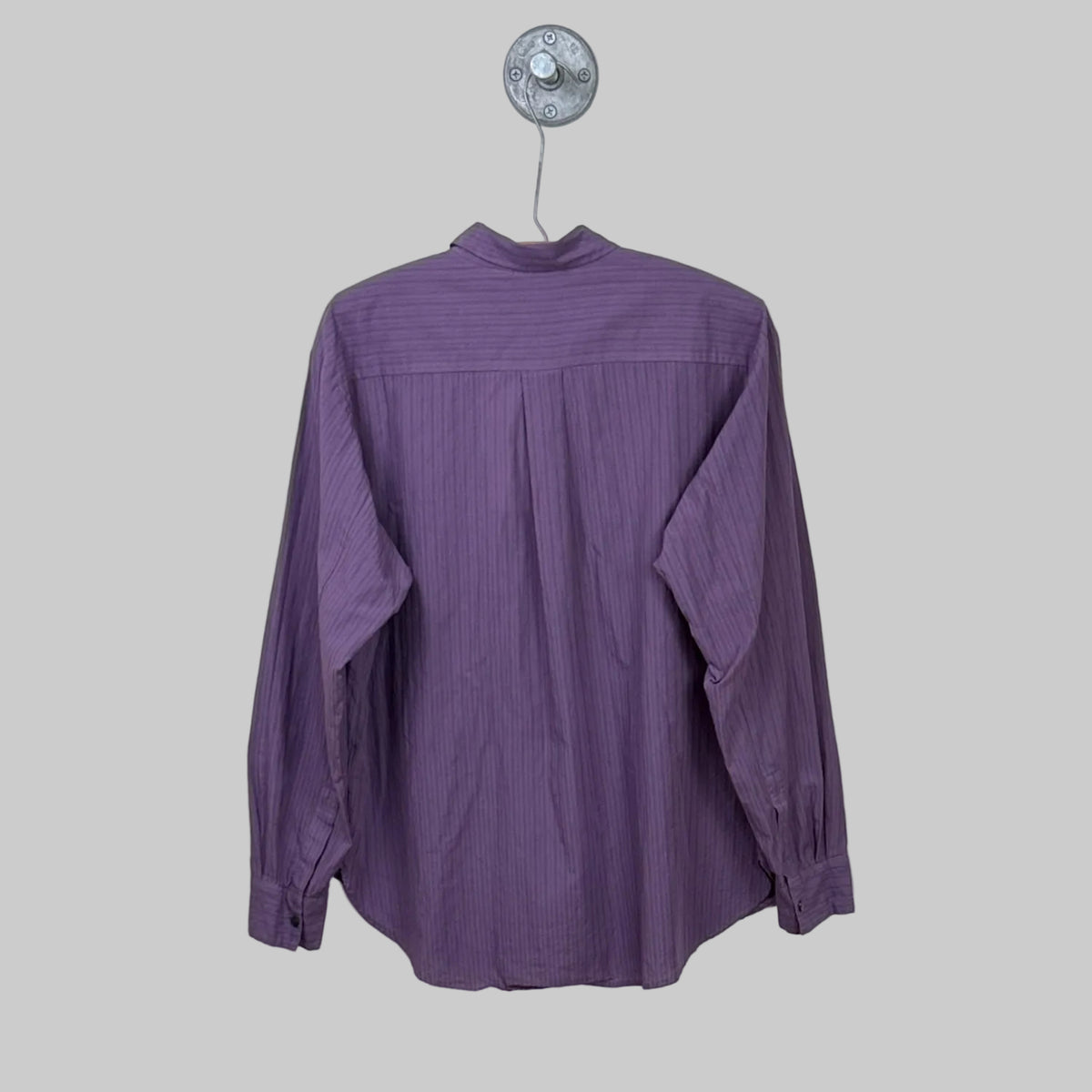 Pas de Calais ~ Organic Cotton Dobby Stripe Standard Shirt - Lavender
