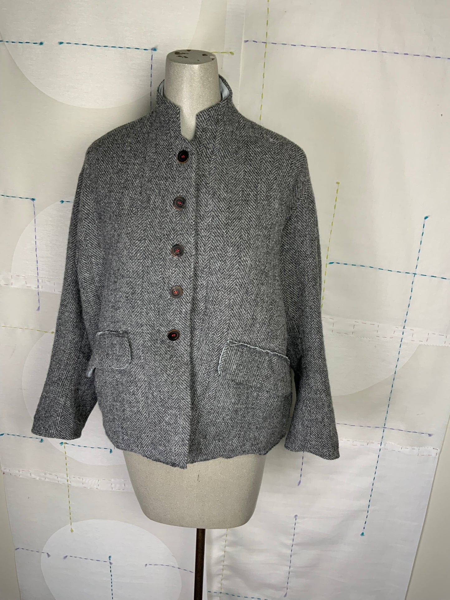 H+ Hannoh Wessel  ~  Jacket Vestia - Grey Herringbone
