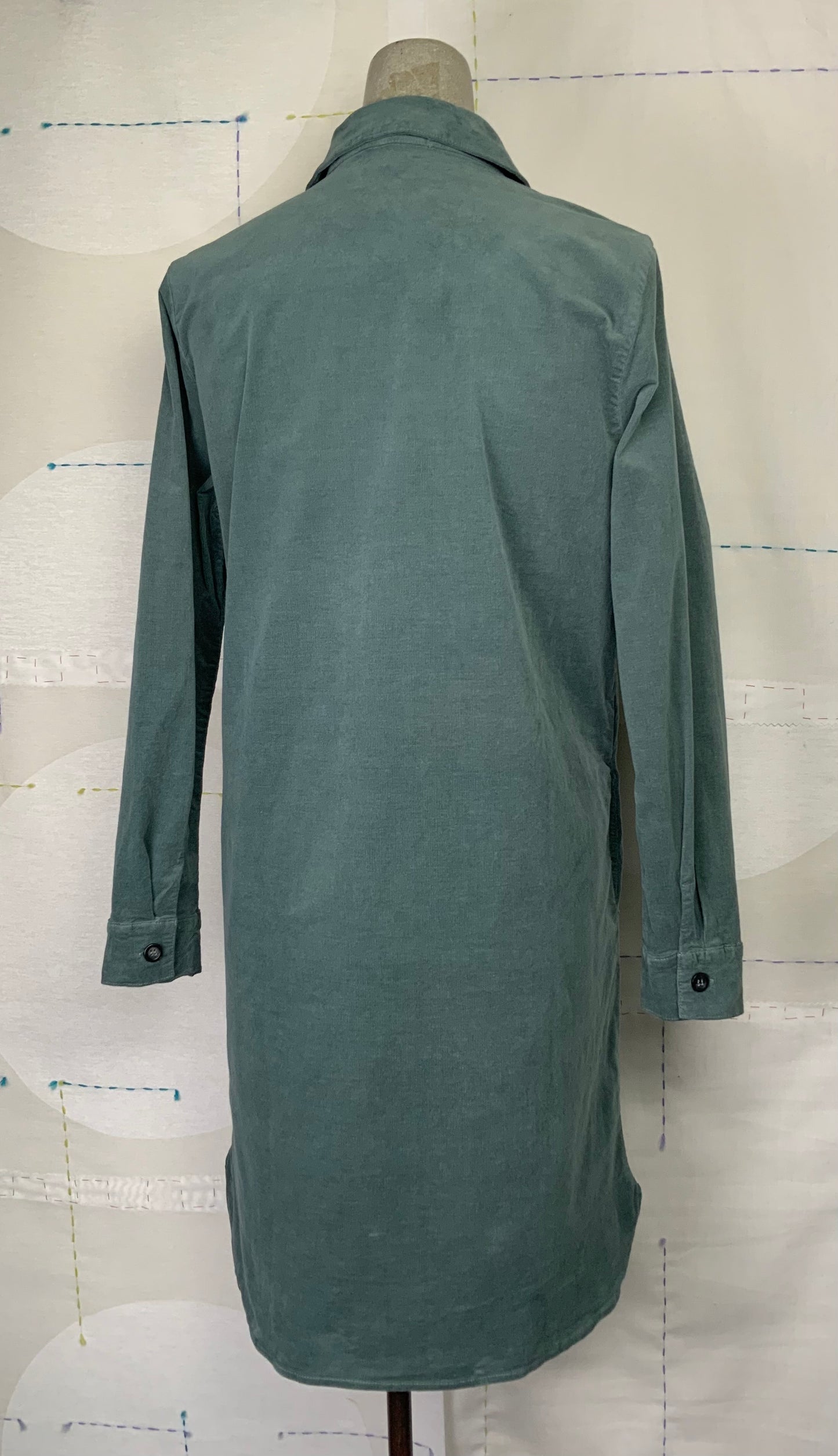 Cut Loose ~ Mini Cord Shirt Dress - Myrtle