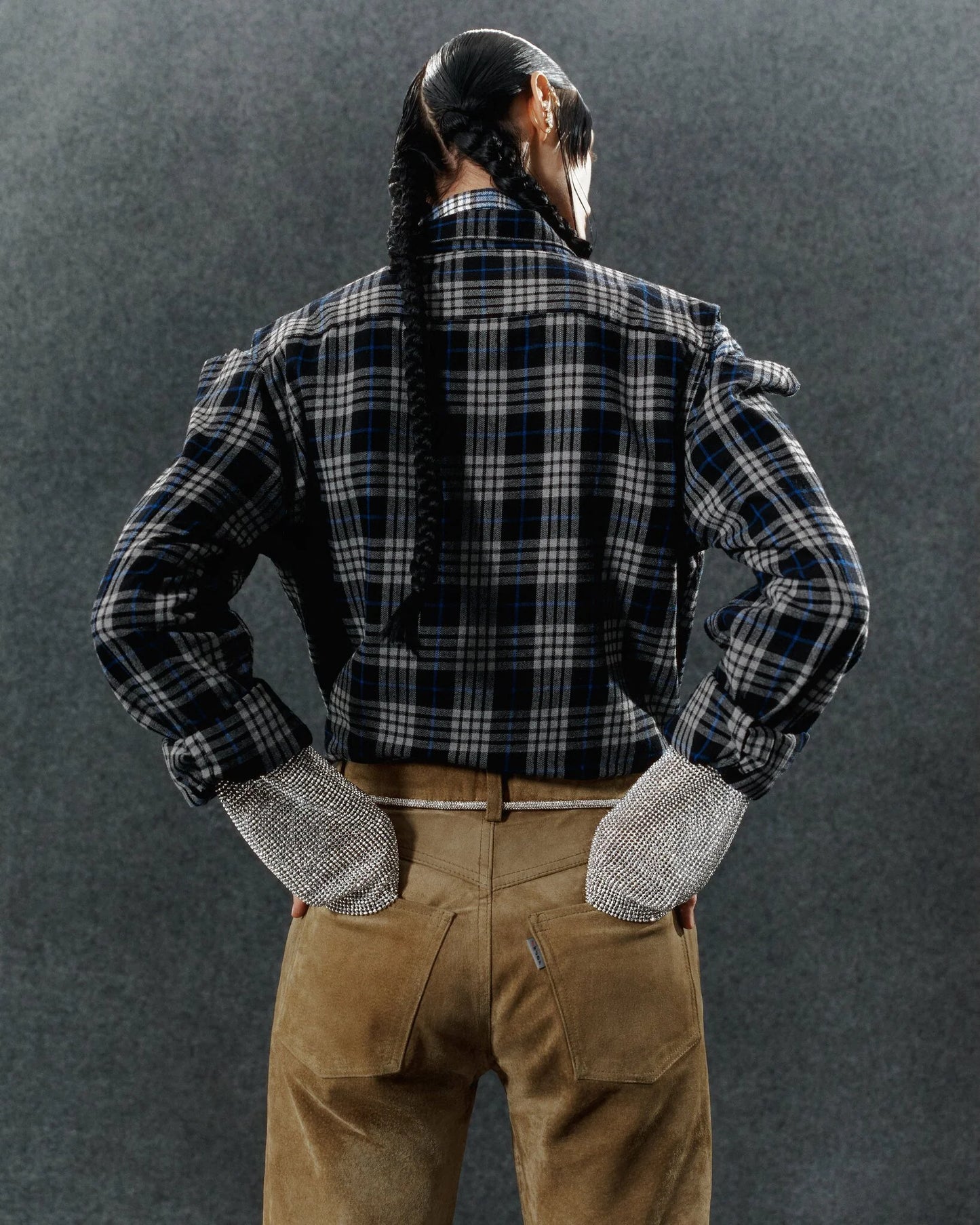 Omelia  ~  Redesigned Shirt 124 - Blue Plaids