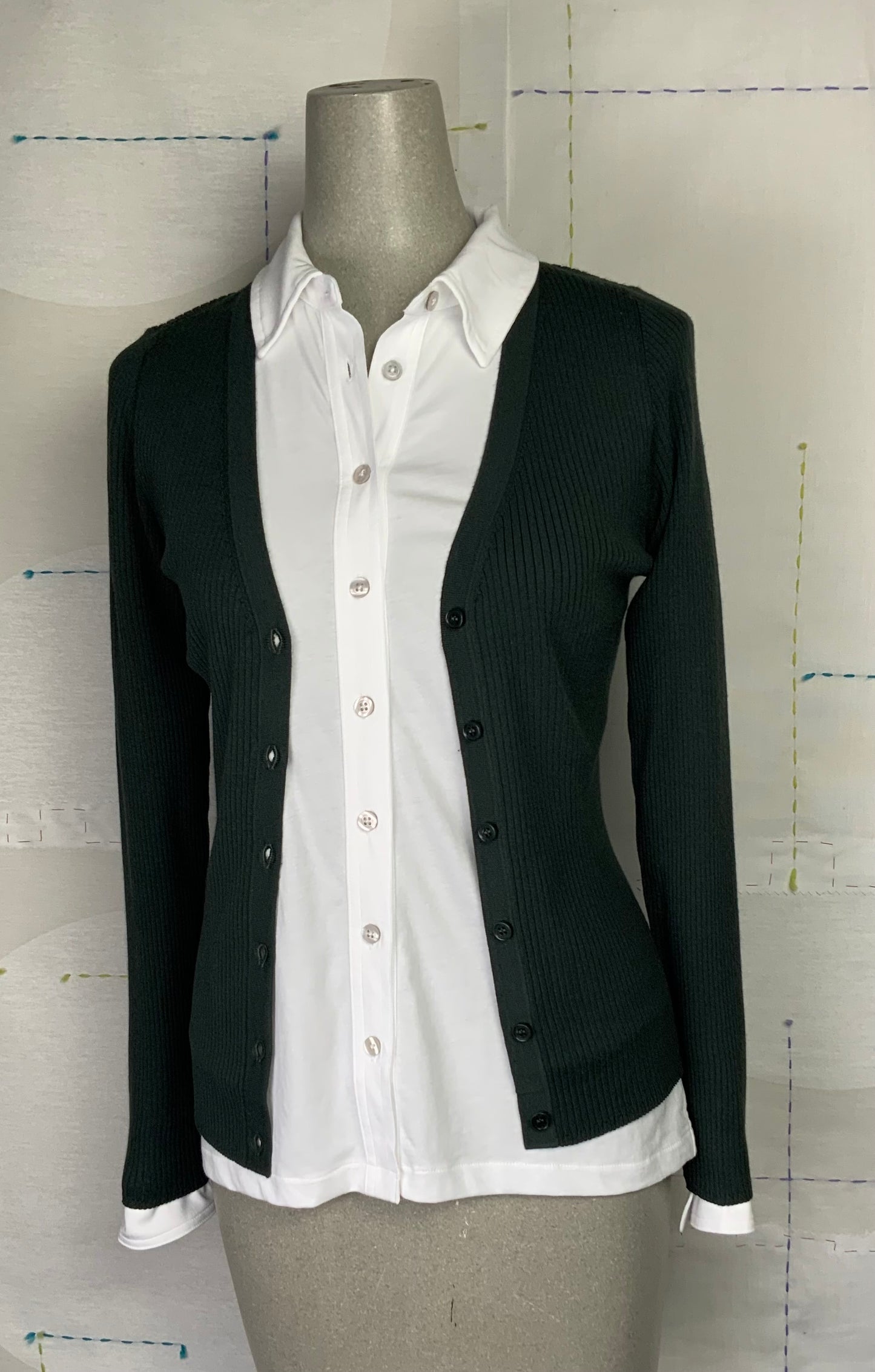 Lilla P. ~ Ribbed Cardigan - Loden