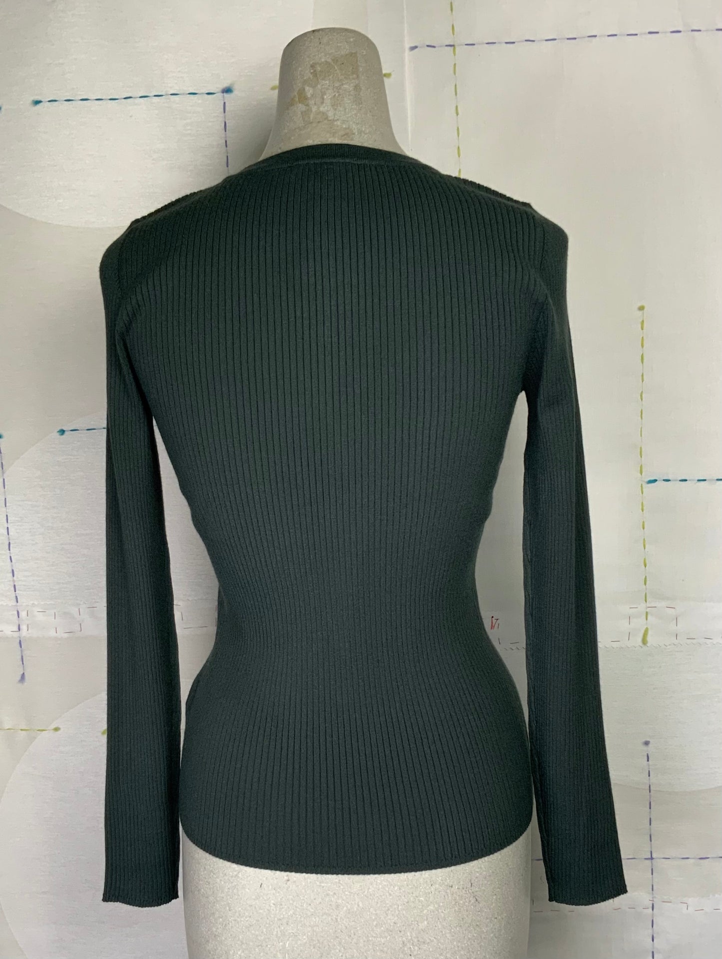 Lilla P. ~ Ribbed Cardigan - Loden