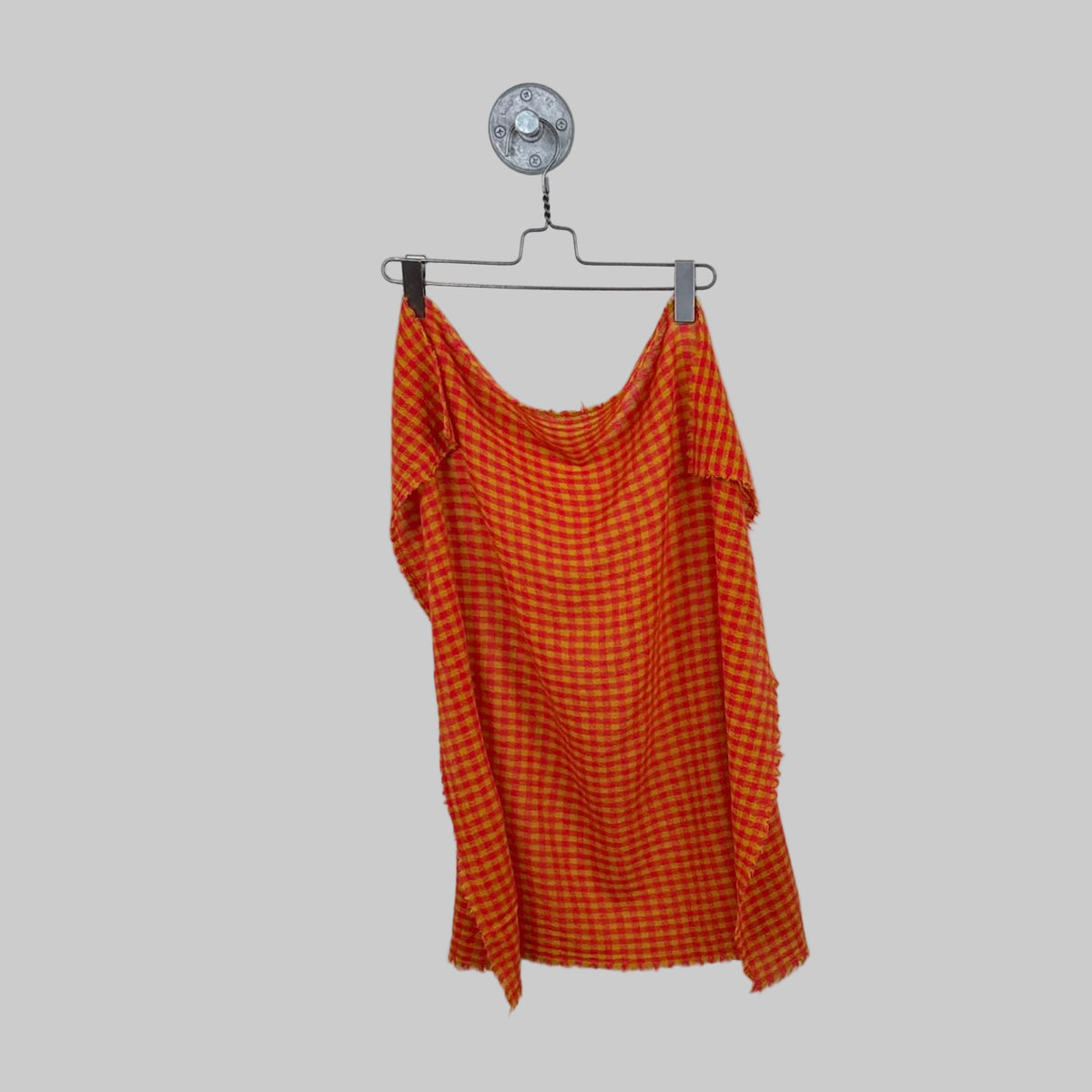Apuntob ~ Cashmere Stole - Raspberry/Oil Check