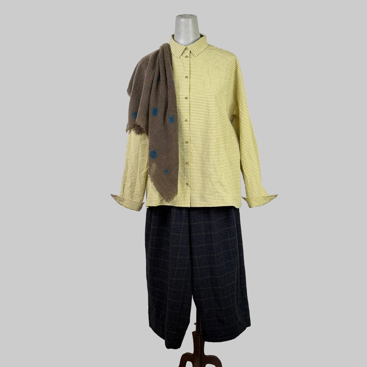 Apuntob ~ Wool Trousers - Blue Military