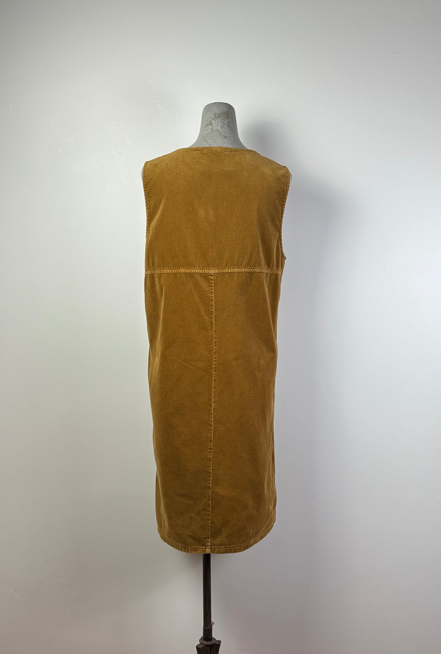 Cut Loose ~ Cotton Velvet Long Vest - Brass