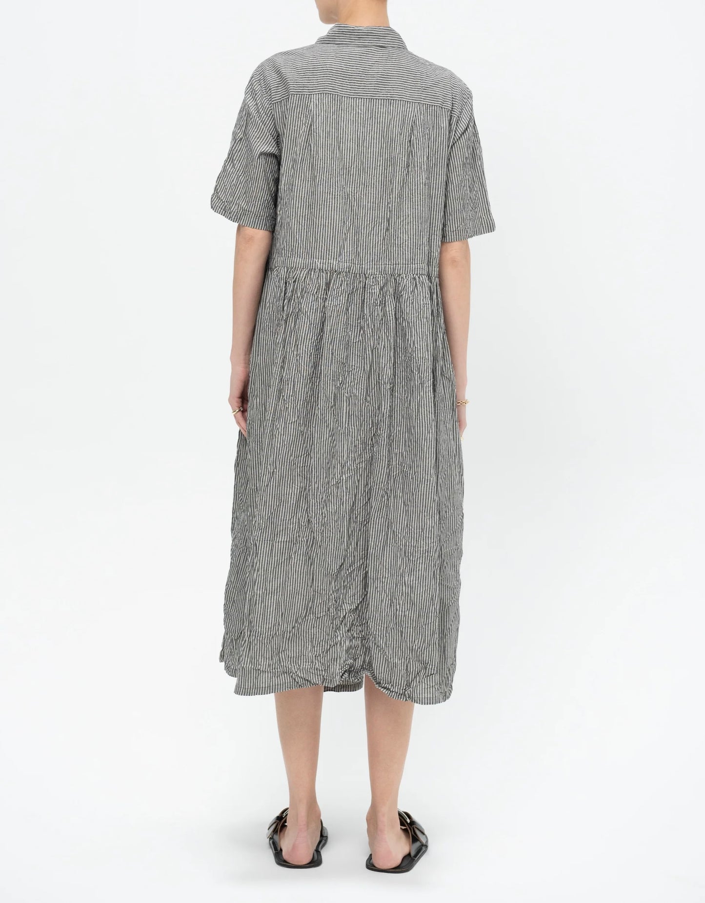 Pas de Calais ~ Stripe Short Sleeve Dress - Black