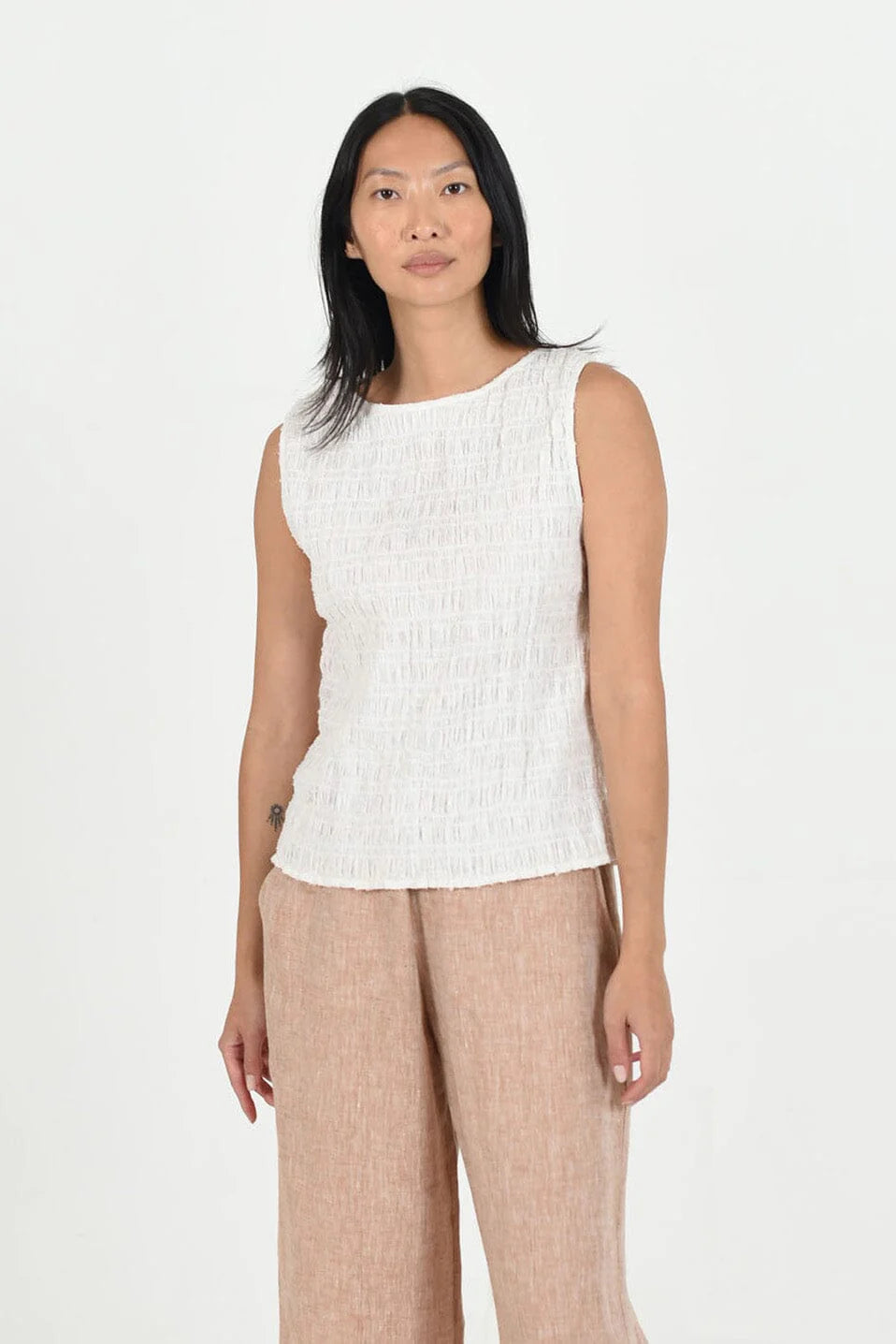 M.Patmos ~ Moore Smocked Top - Ivory