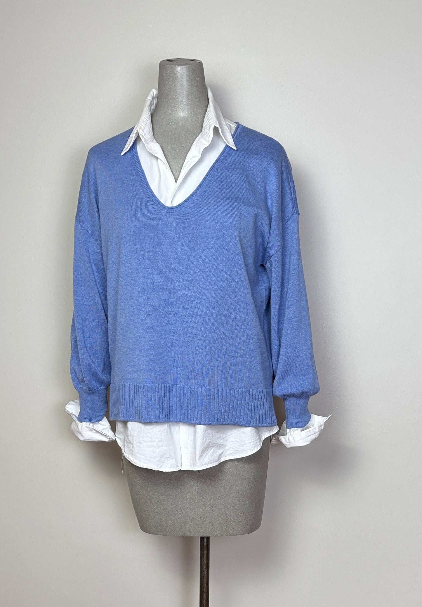 Lilla P. ~ 3/4 Sleeve Drop Shoulder Sweater - Marlin
