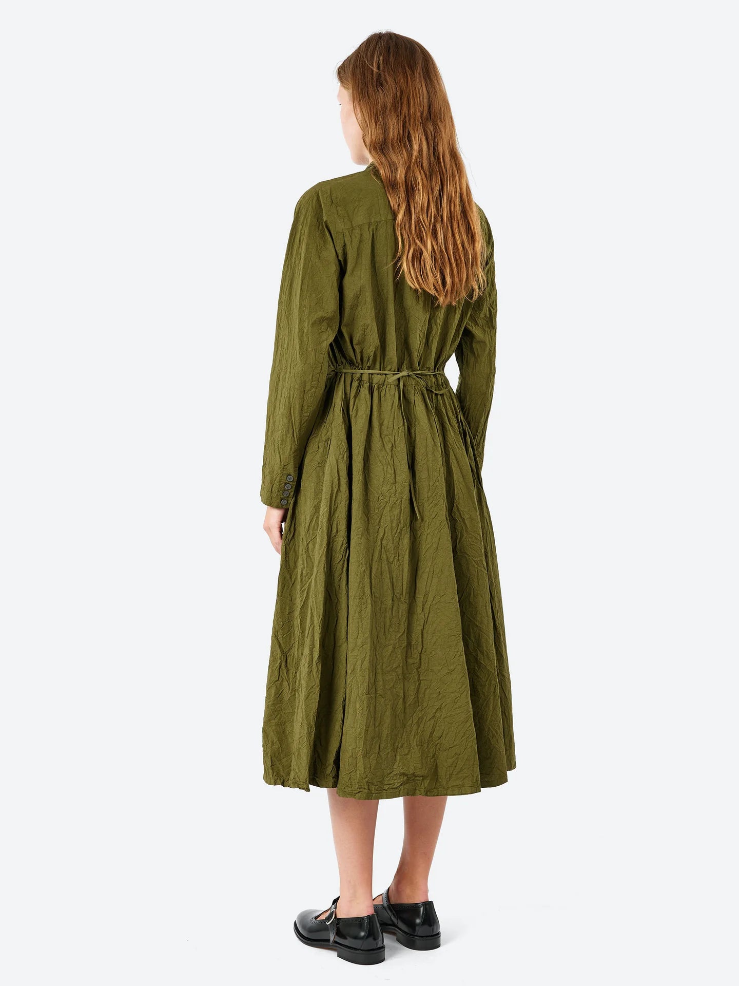 Pas de Calais ~ Cotton Typewriter Dress - Khaki