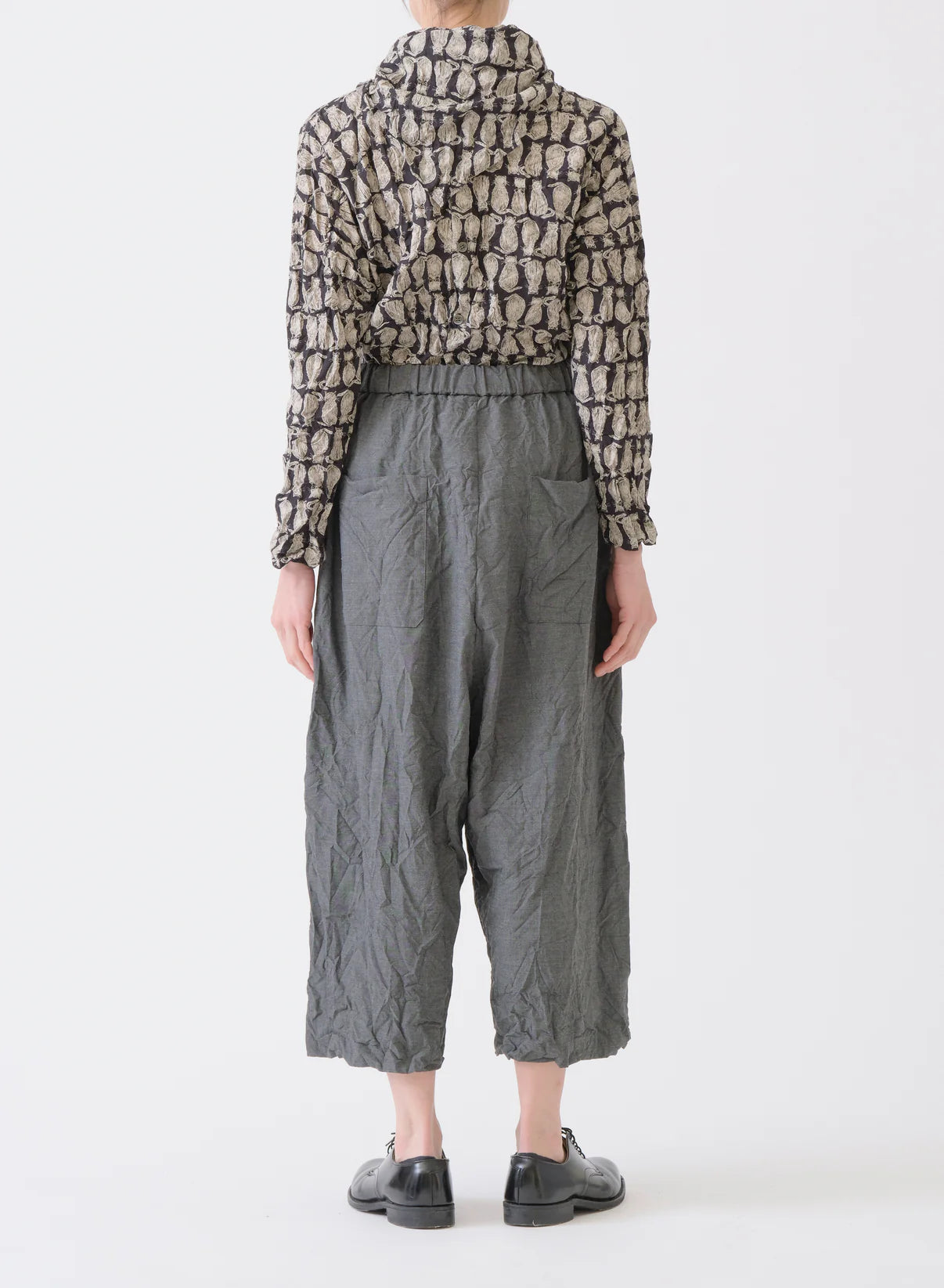 Pas de Calais ~ Stretch Sarouel Pants - Grey