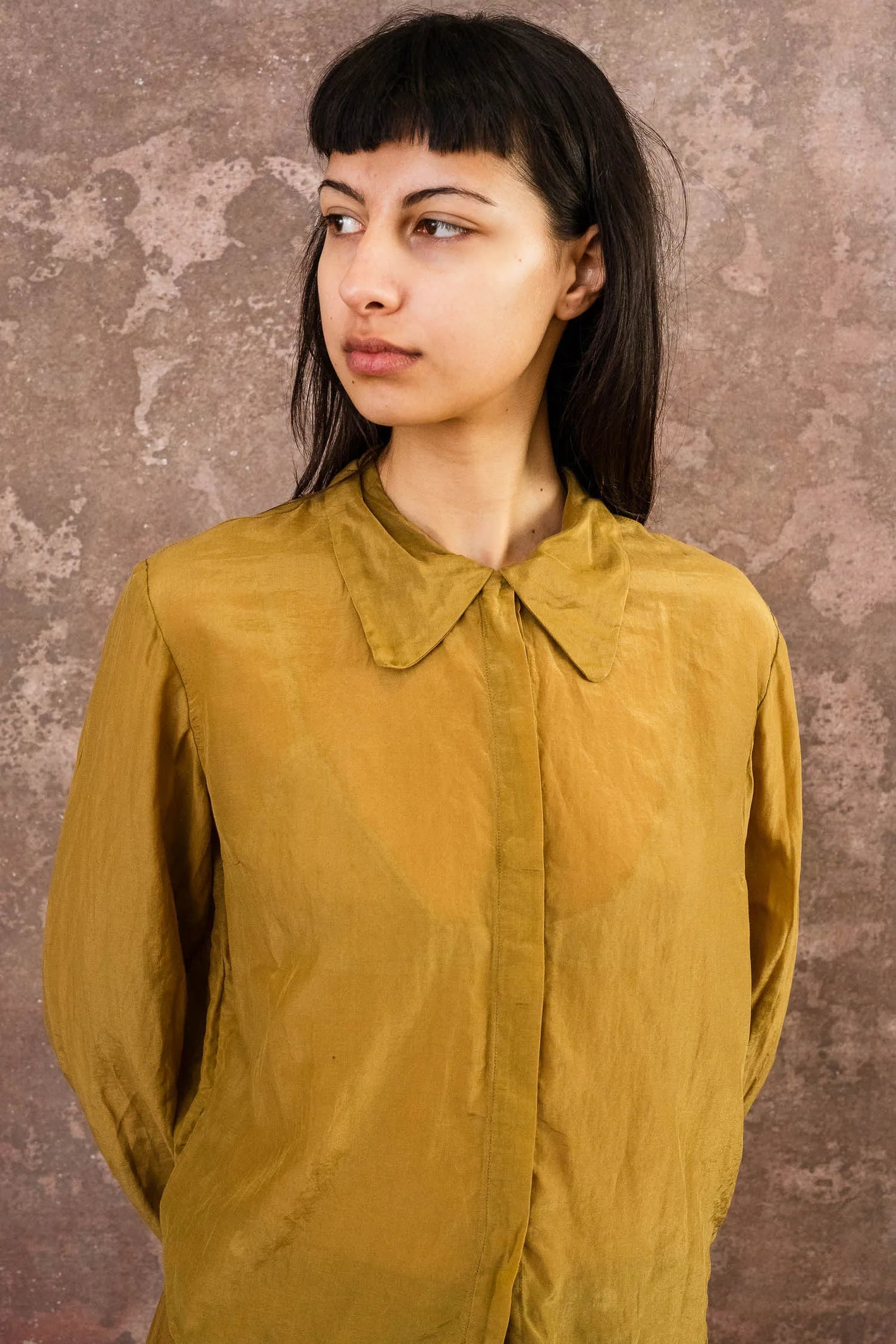 Sula ~ Secret Button Shirt - Tobacco