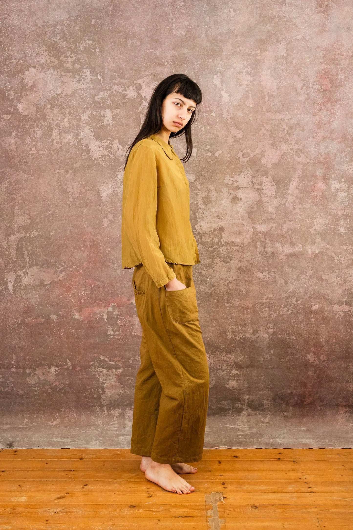 Sula ~ Secret Button Shirt - Tobacco