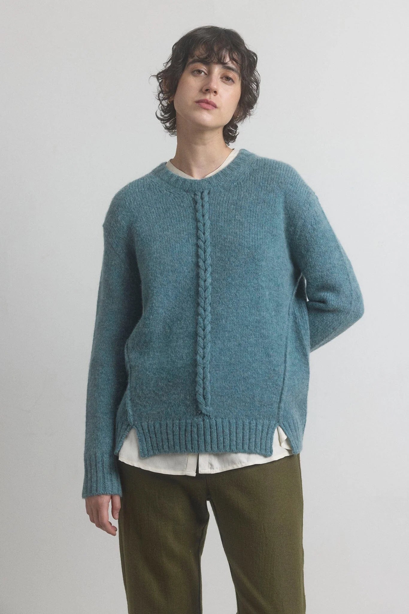 M.Patmos  ~  Miles Cable Pullover - Mineral