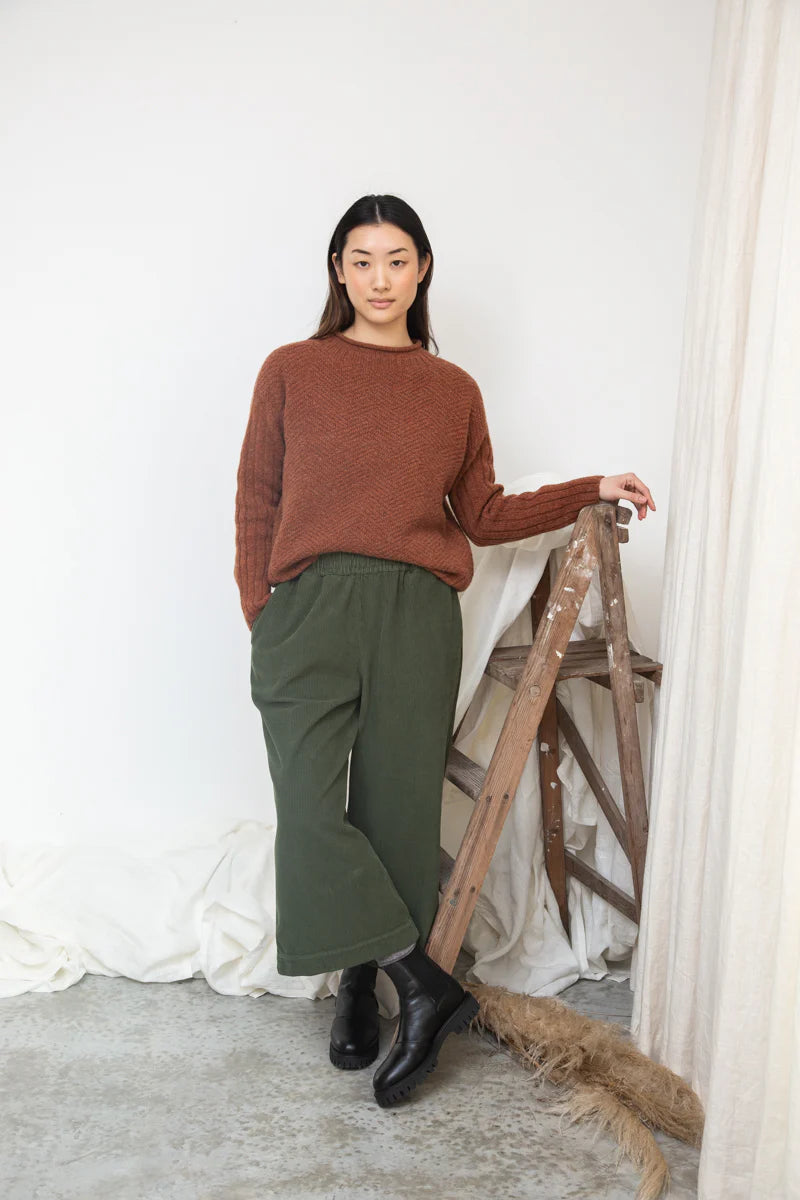 Beaumont Organic  ~  Shika, Lambswool Sweater - Rust Marl