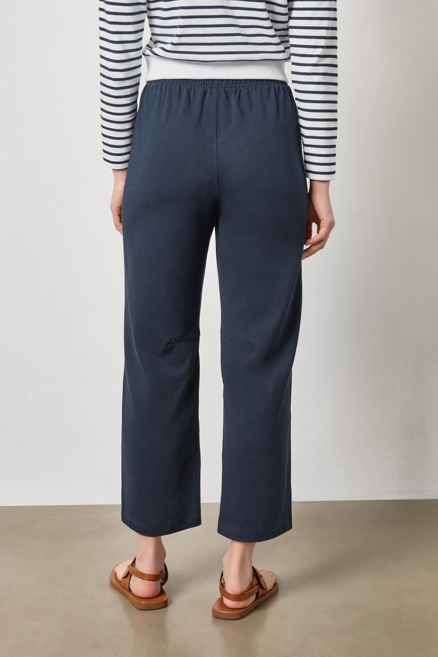 Lilla P. ~ Side Panel Straight Leg Pant - Navy
