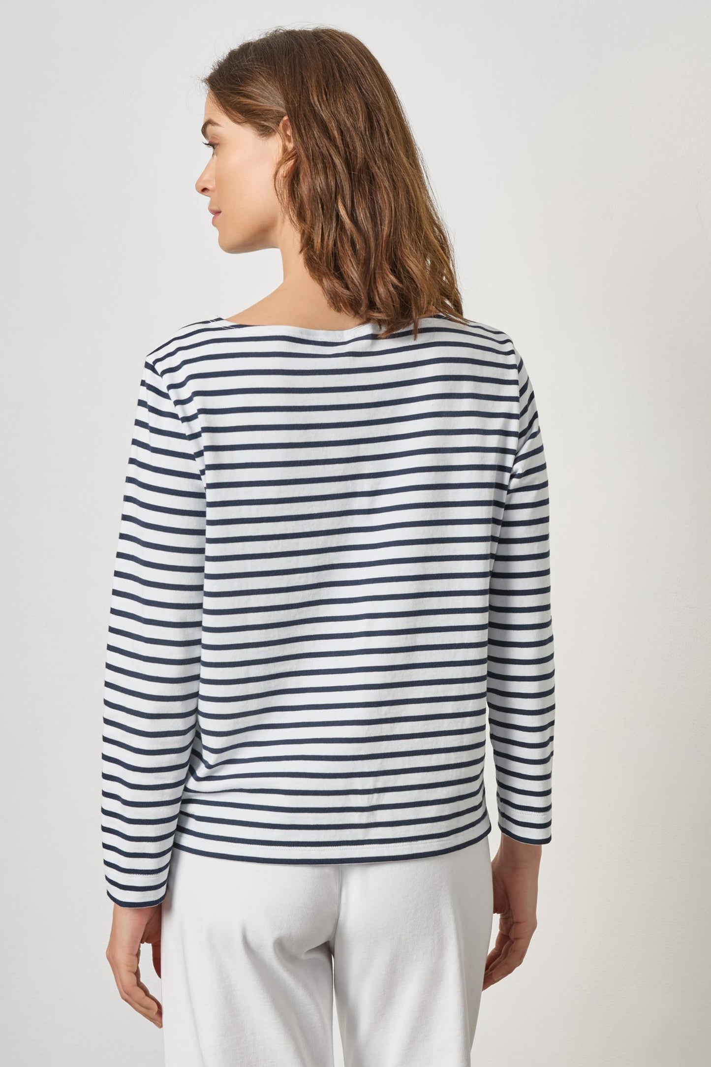 Lilla P. ~ Easy Boatneck - Navy Stripe
