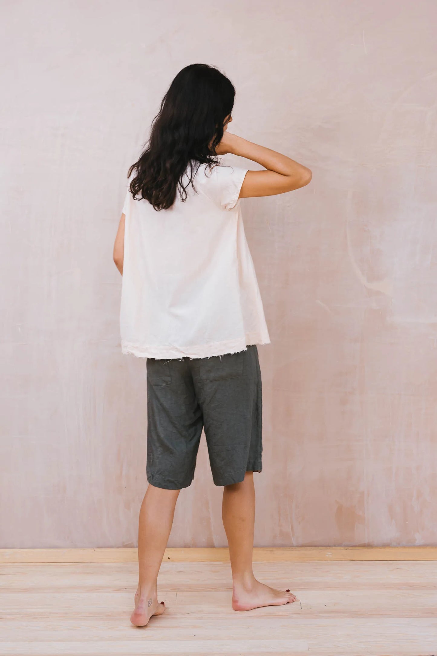Sula ~ Smock Top - Silver Peony