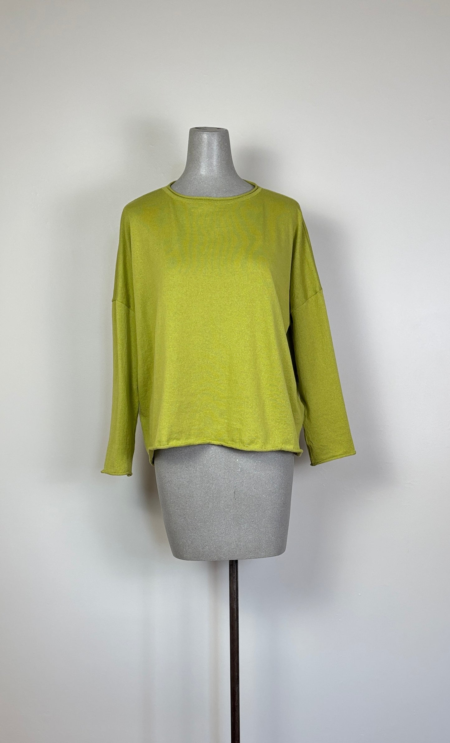 KnitKnit ~ Drop Shoulder Sweater - Verde Mela