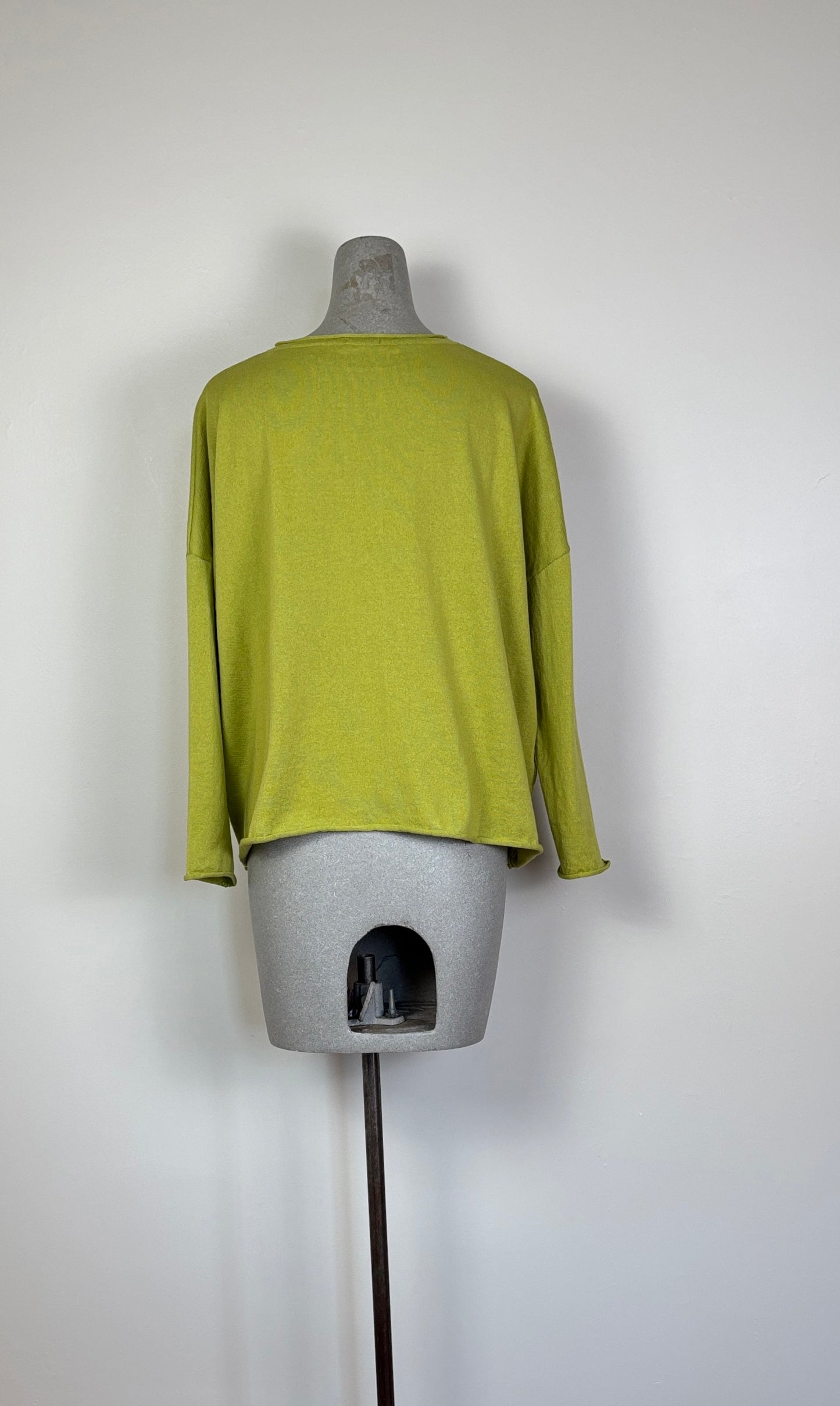 KnitKnit ~ Drop Shoulder Sweater - Verde Mela