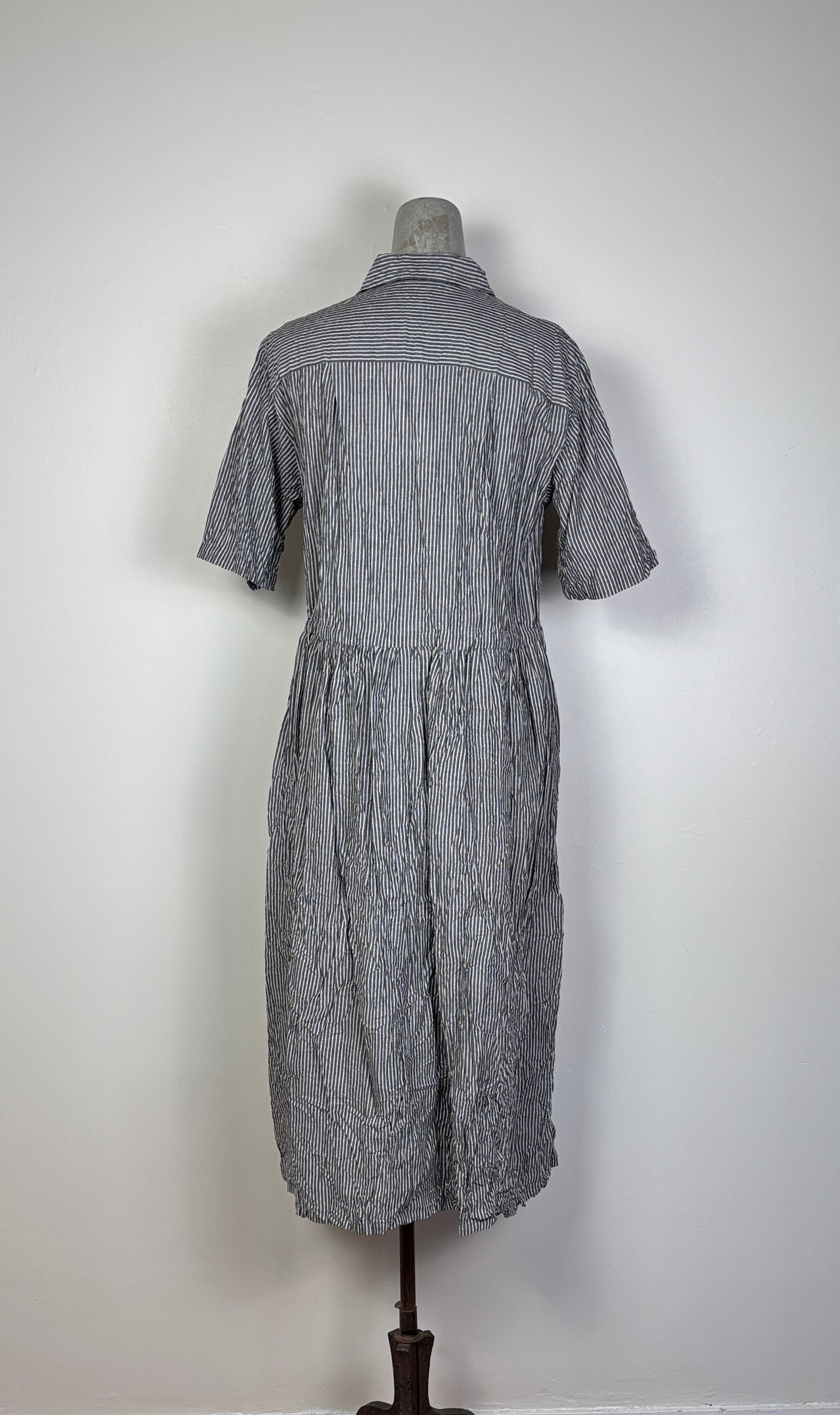 Pas de Calais ~ Stripe Short Sleeve Dress - Black