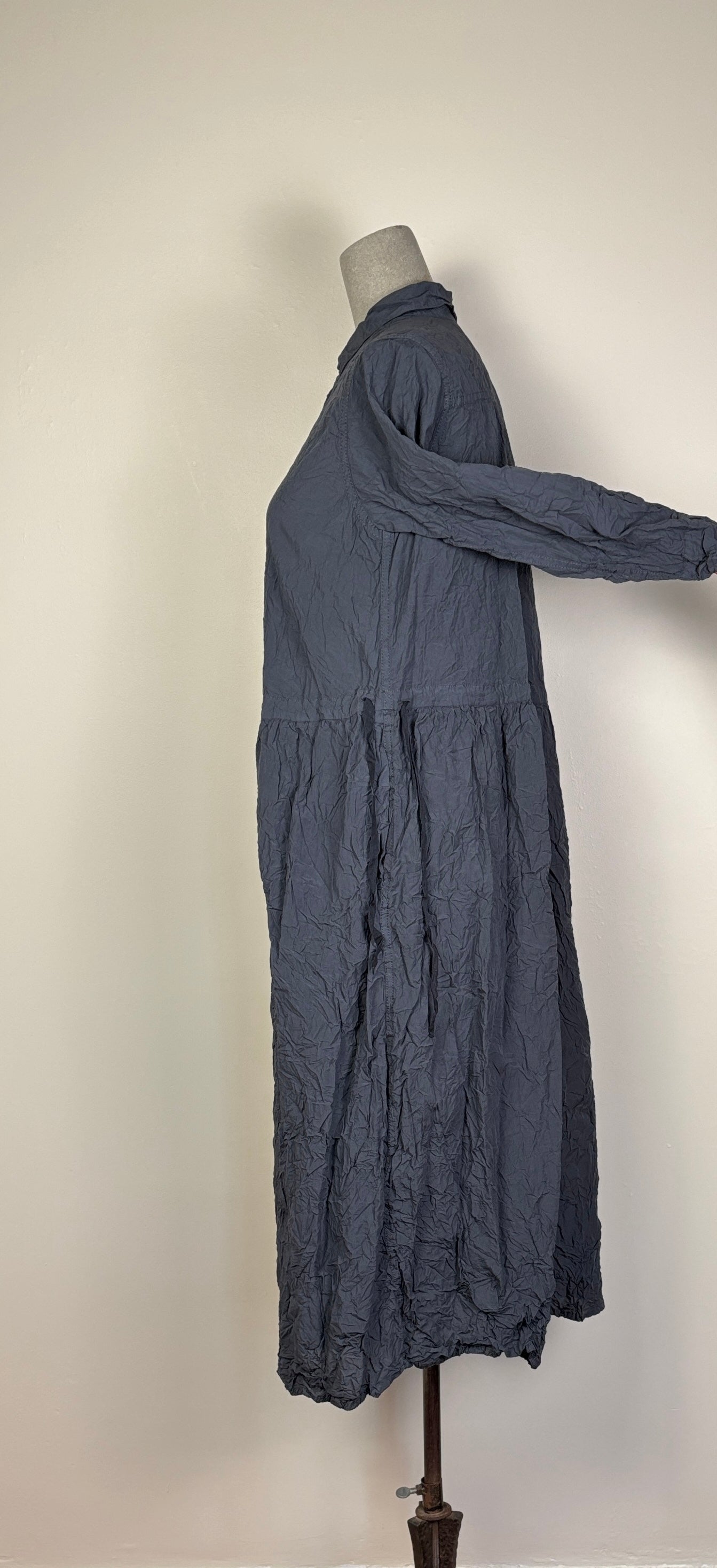 Pas de Calais ~ Classic Crinkle Dress - Charcoal