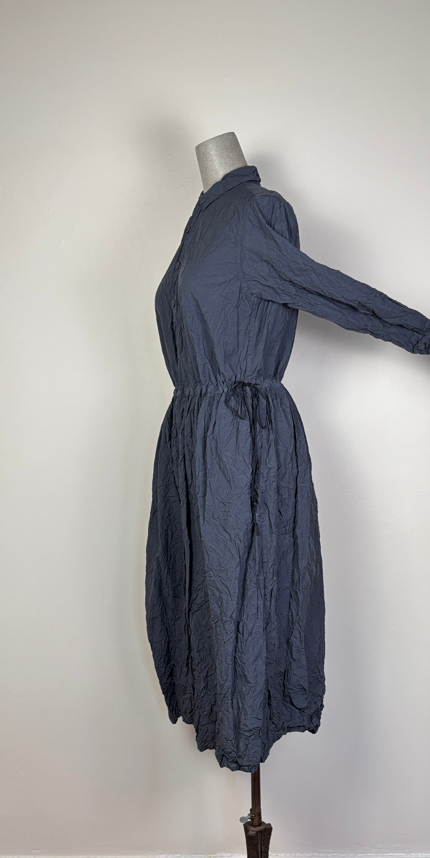Pas de Calais ~ Classic Crinkle Dress - Charcoal