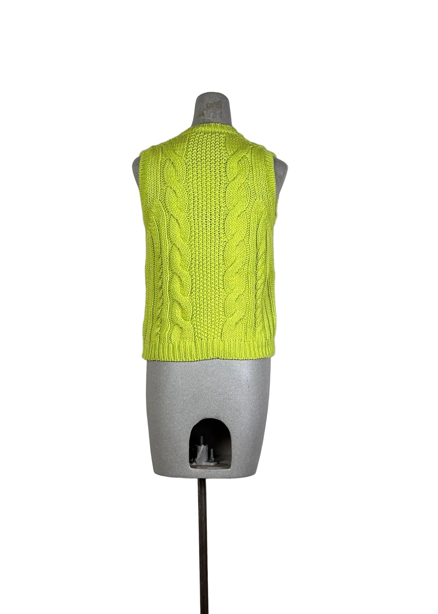 MJW ~ Cabled Vest - Citron