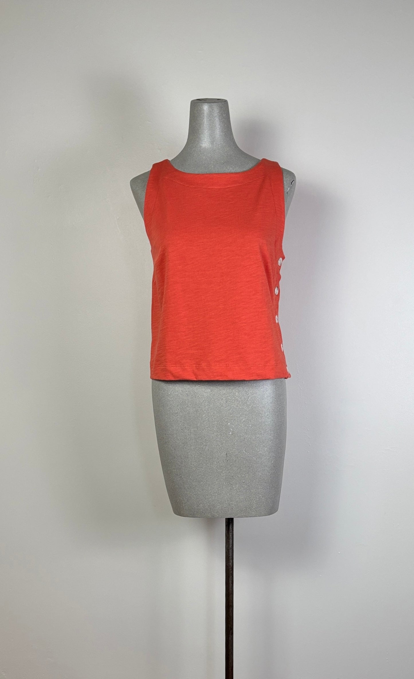 Lilla P. ~ Side Button Tank - Terracotta