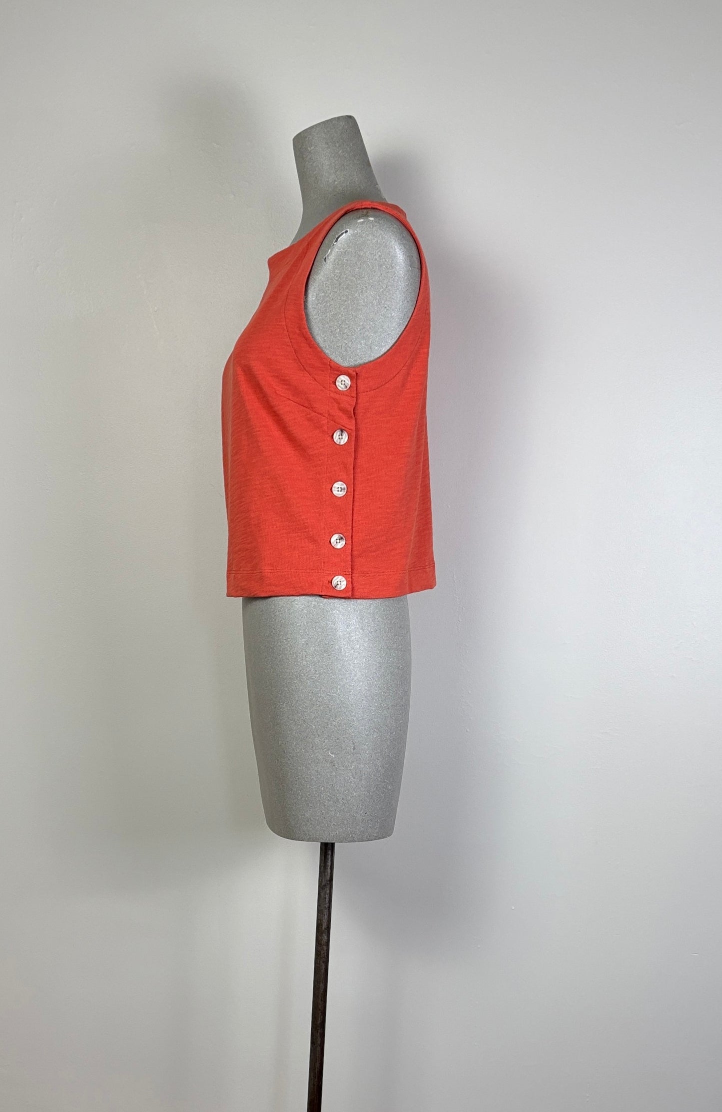 Lilla P. ~ Side Button Tank - Terracotta
