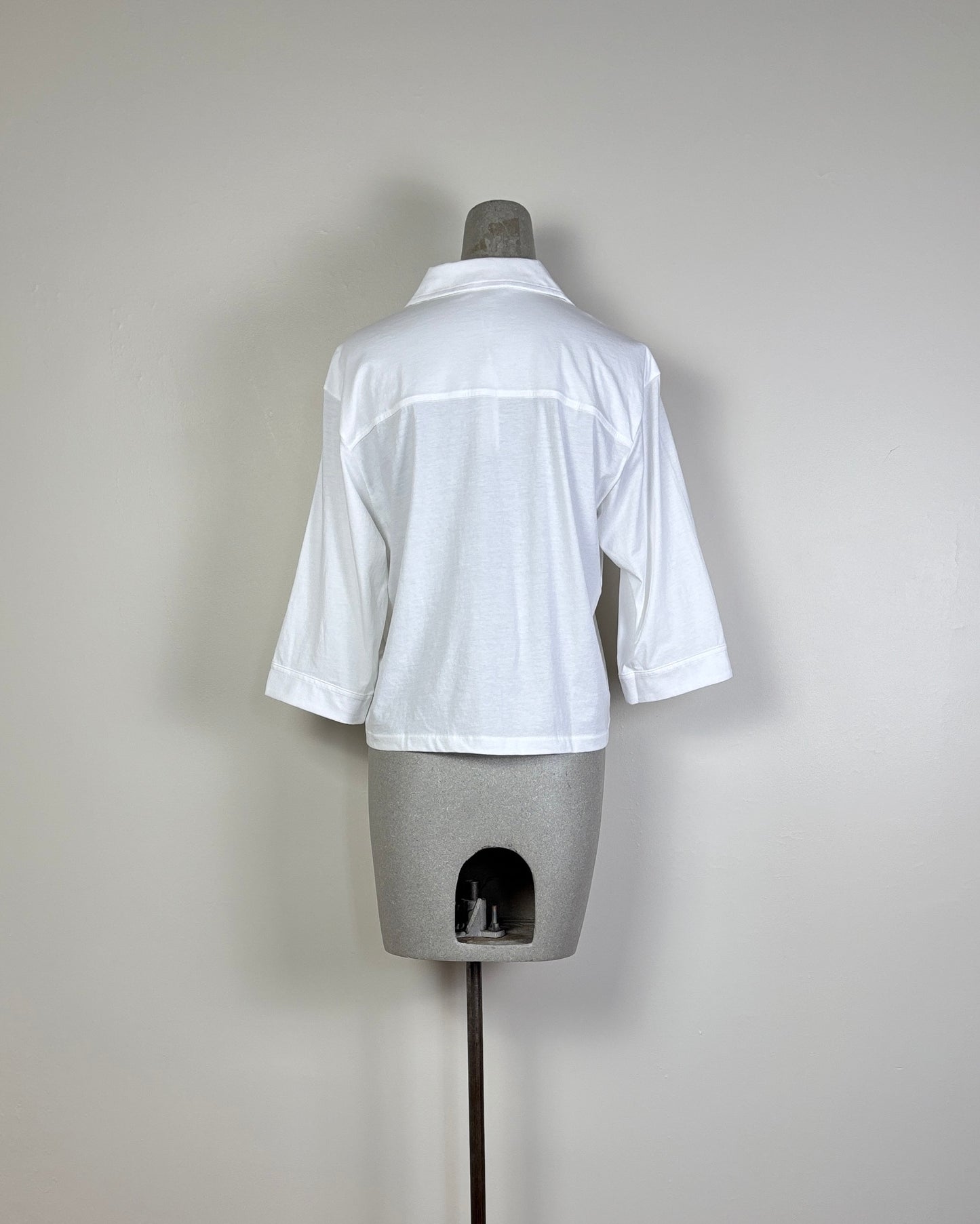 Lilla P. ~ Easy Button Down Tee - White