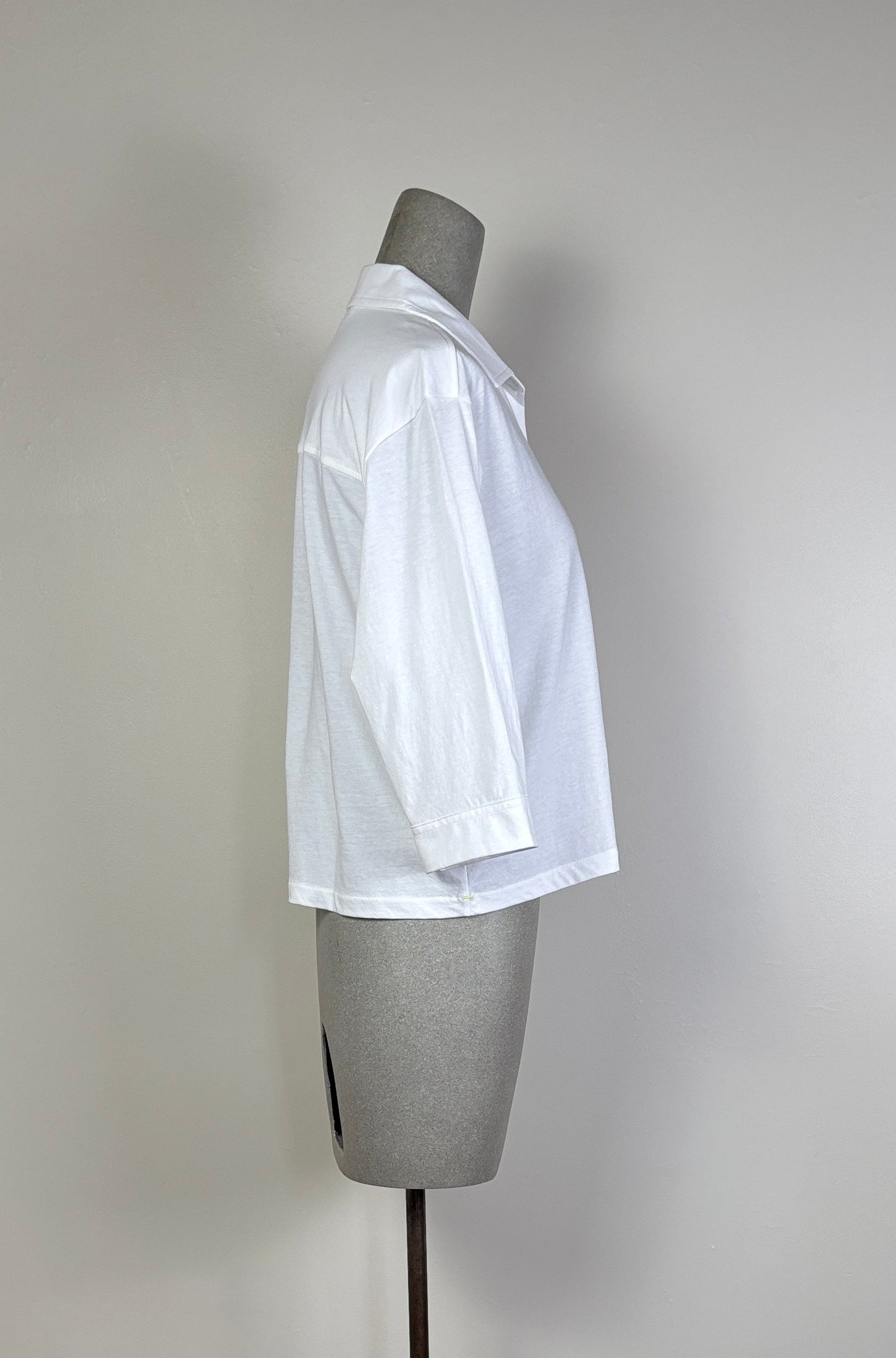 Lilla P. ~ Easy Button Down Tee - White