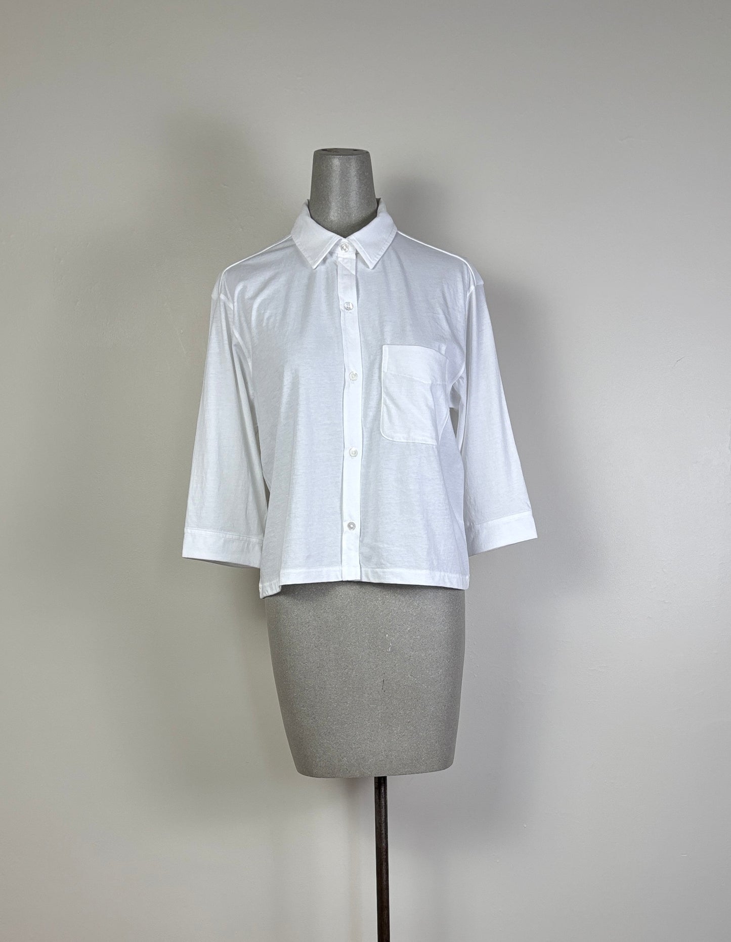 Lilla P. ~ Easy Button Down Tee - White