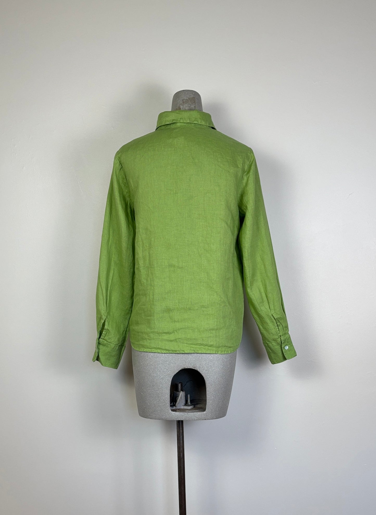 Cut Loose ~ Hanky Linen Shirt - Verde