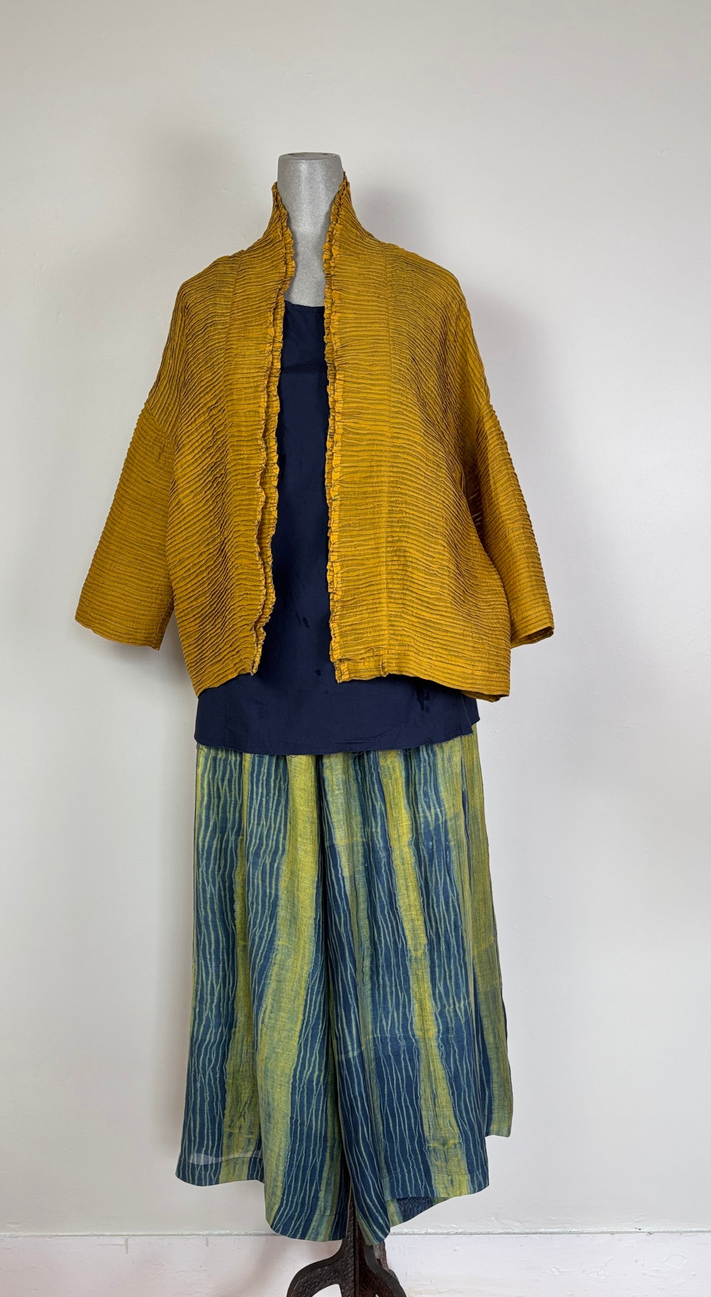 Neeru Kumar ~ Wide Pants - Green/Blue/Yellow