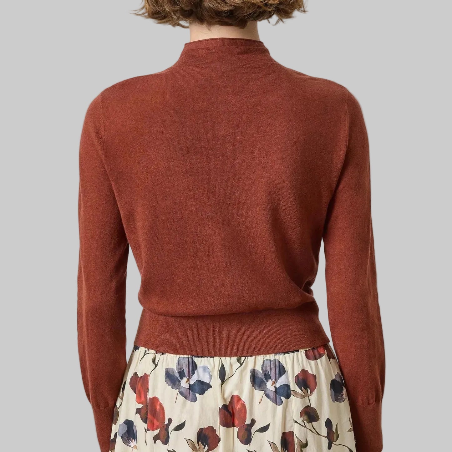Lilla P. ~ Funnel Neck Cardigan - Maplewood