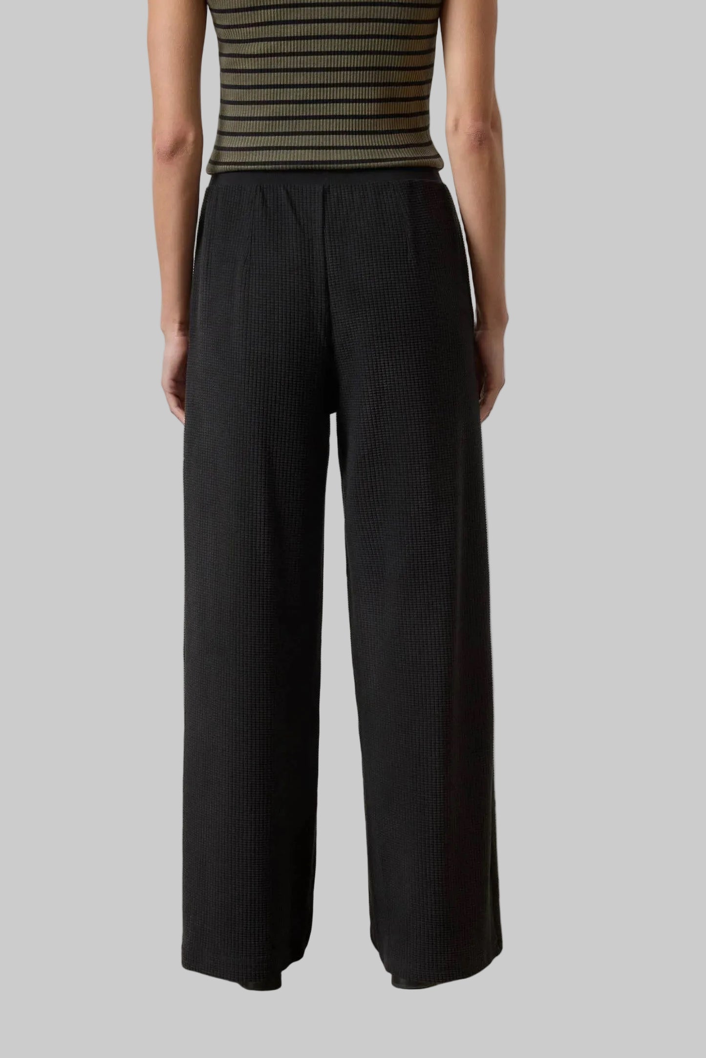 Lilla P. ~ Full Length Pleated Pant - Black