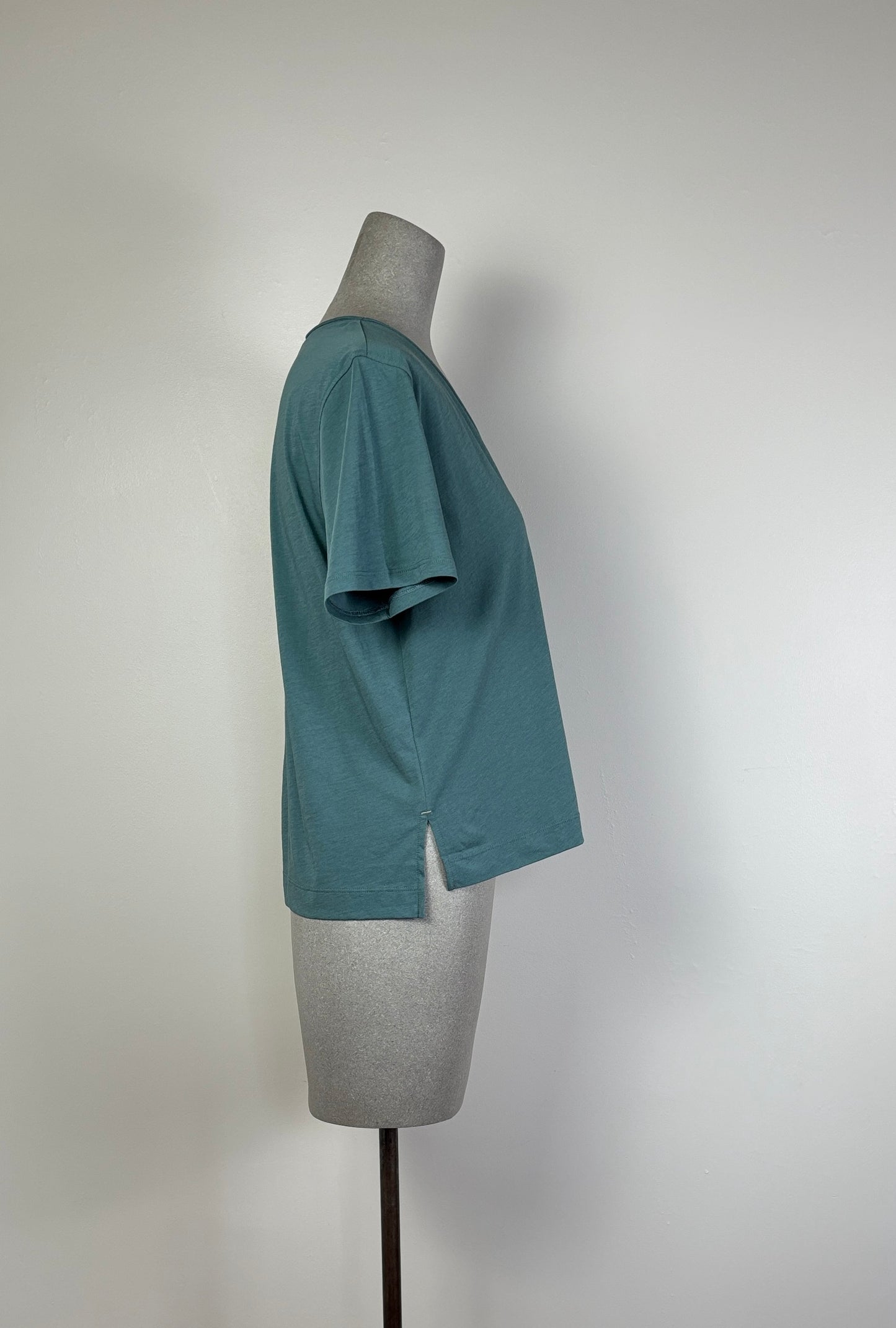 Lilla P. ~ Easy Short Sleeve V-Neck - Vine