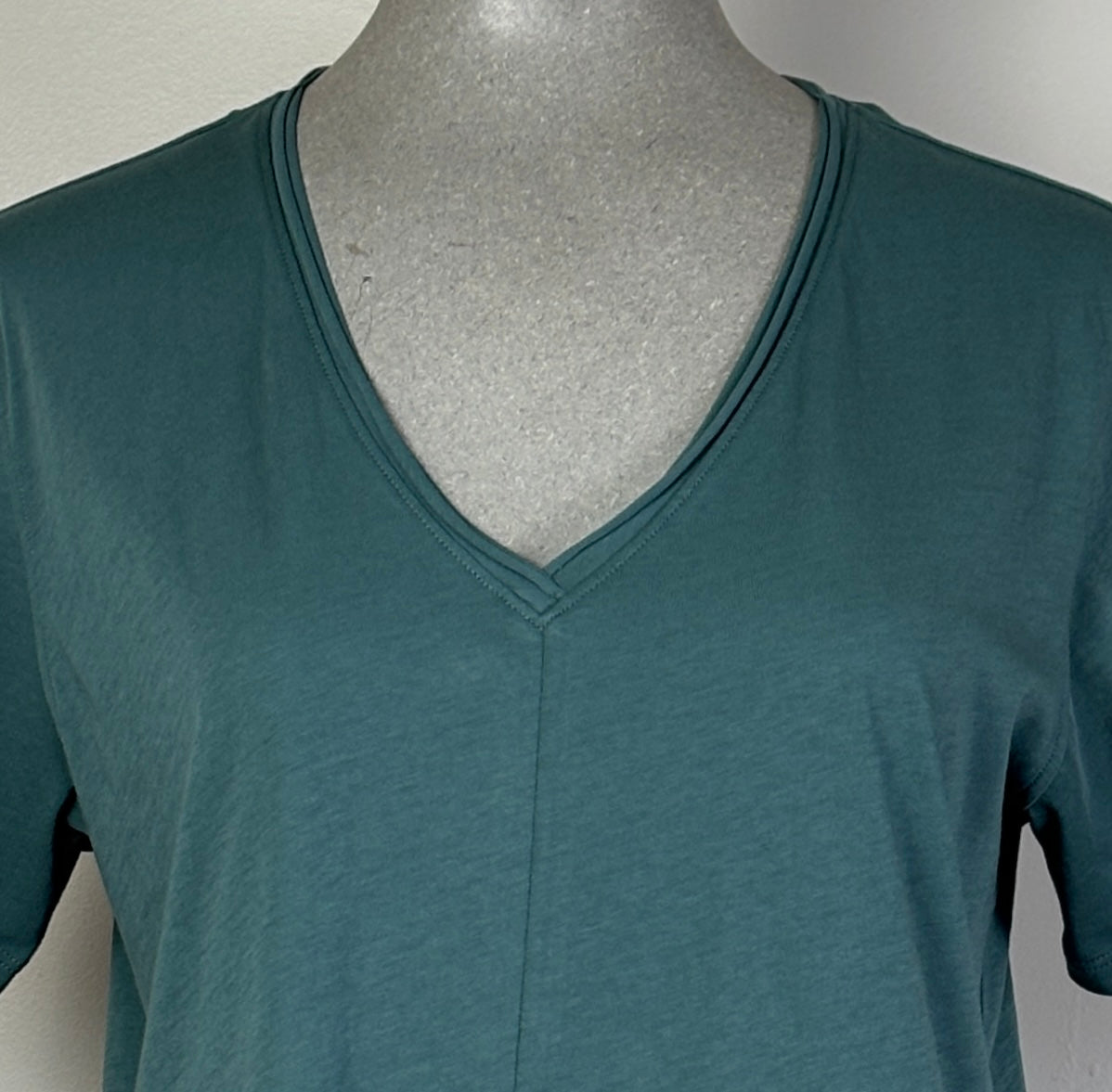Lilla P. ~ Easy Short Sleeve V-Neck - Vine