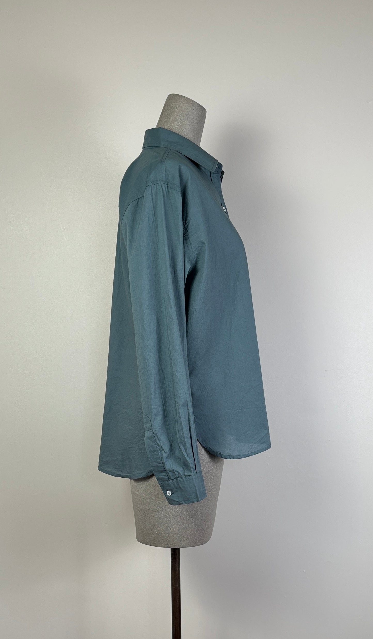 Lilla P. ~ Relaxed Long Sleeve Button Down - Vine