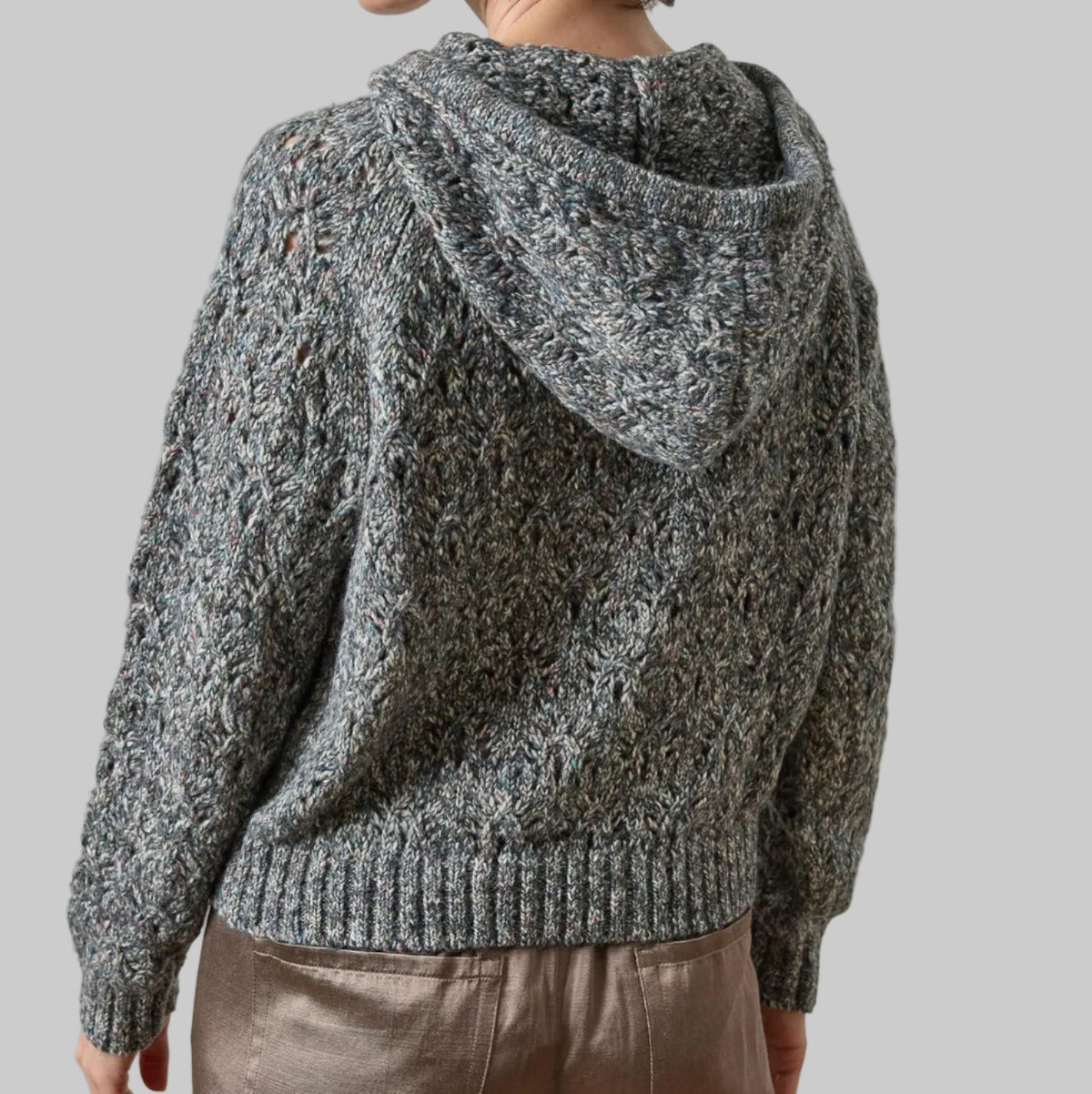 Lilla P. ~ Long Sleeve Hoodie Sweater - Shadow