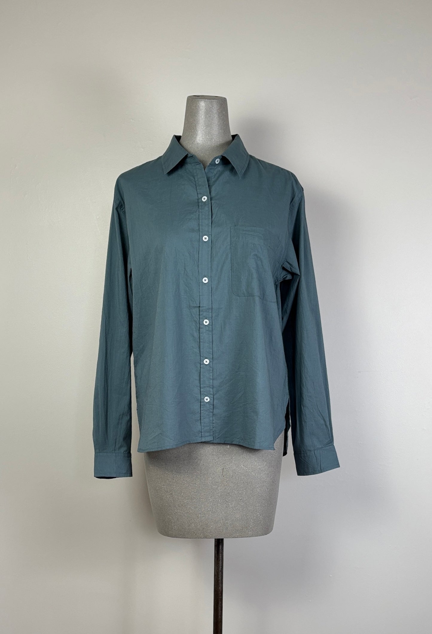 Lilla P. ~ Relaxed Long Sleeve Button Down - Vine