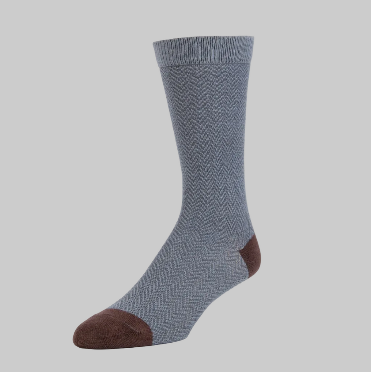 Zkano ~ Signature Herringbone Crew - Steel