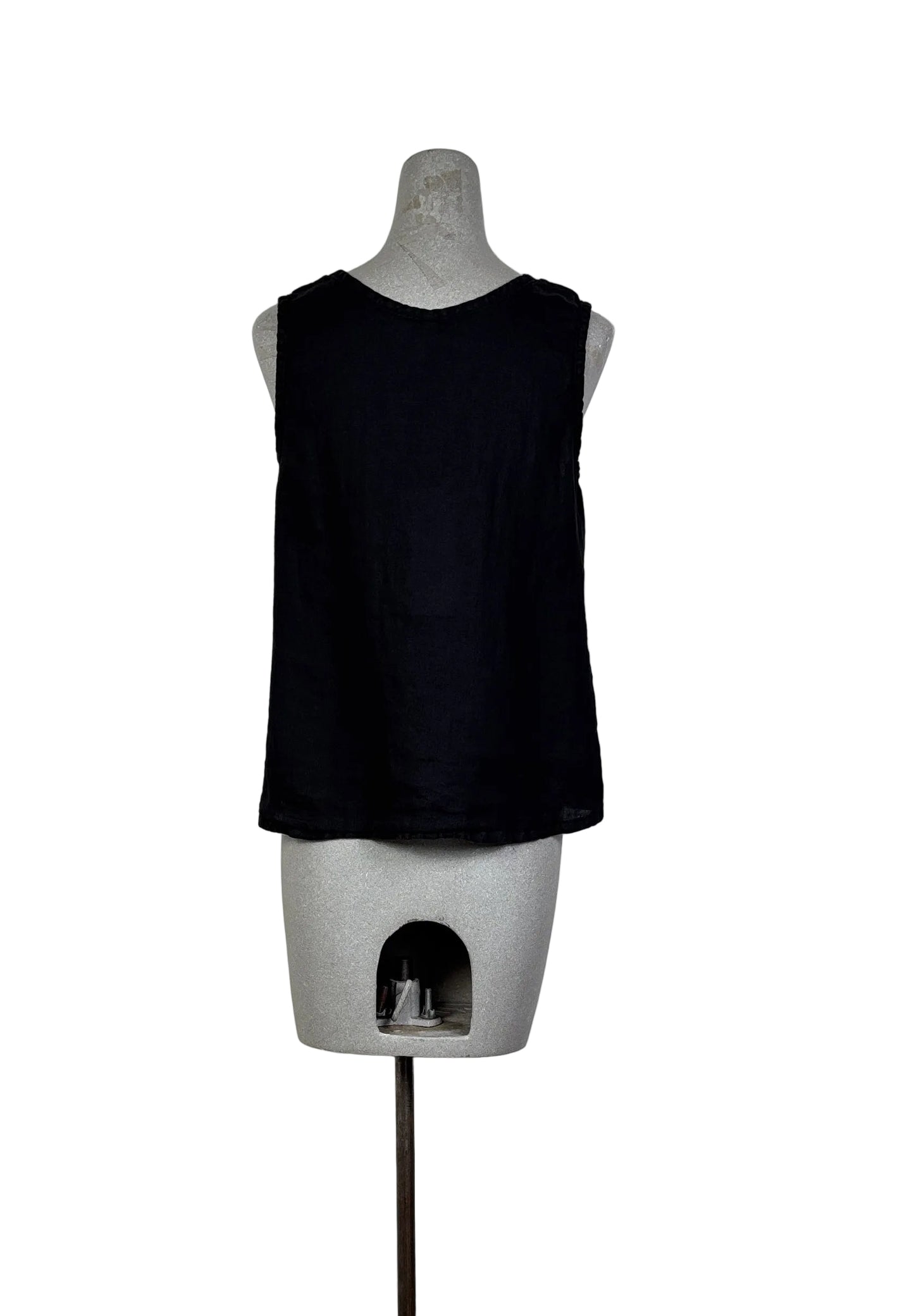 Cynthia Ashby ~ Linen Tank - Black