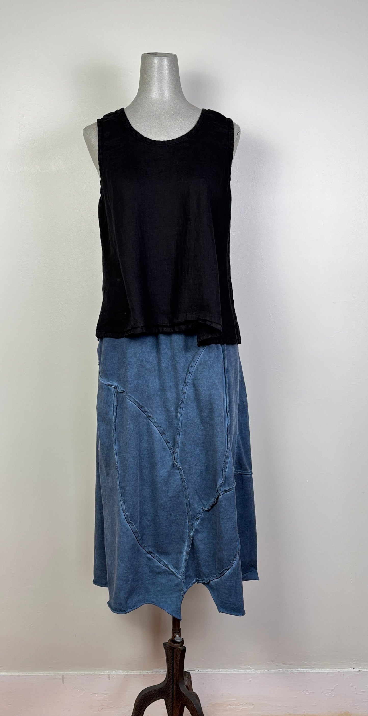 Cynthia Ashby ~ Linen Tank - Black